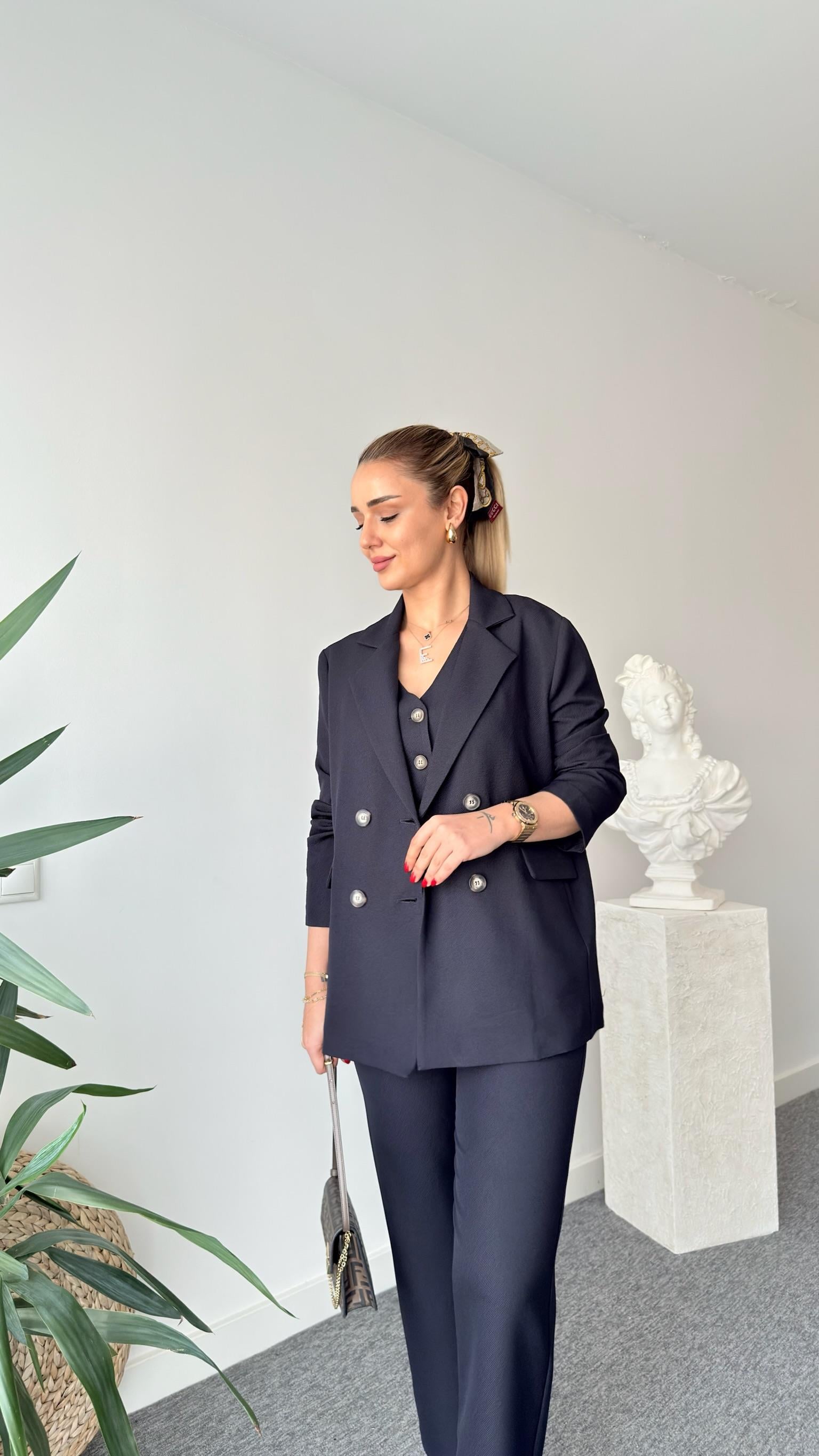 Olmo Lacivert Blazer Ceket