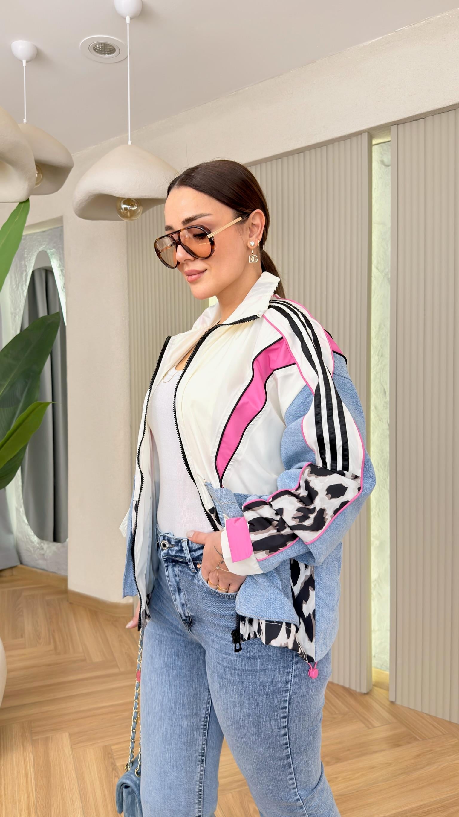 Nilora Leopar Garnili Renk Geçişli Ceket