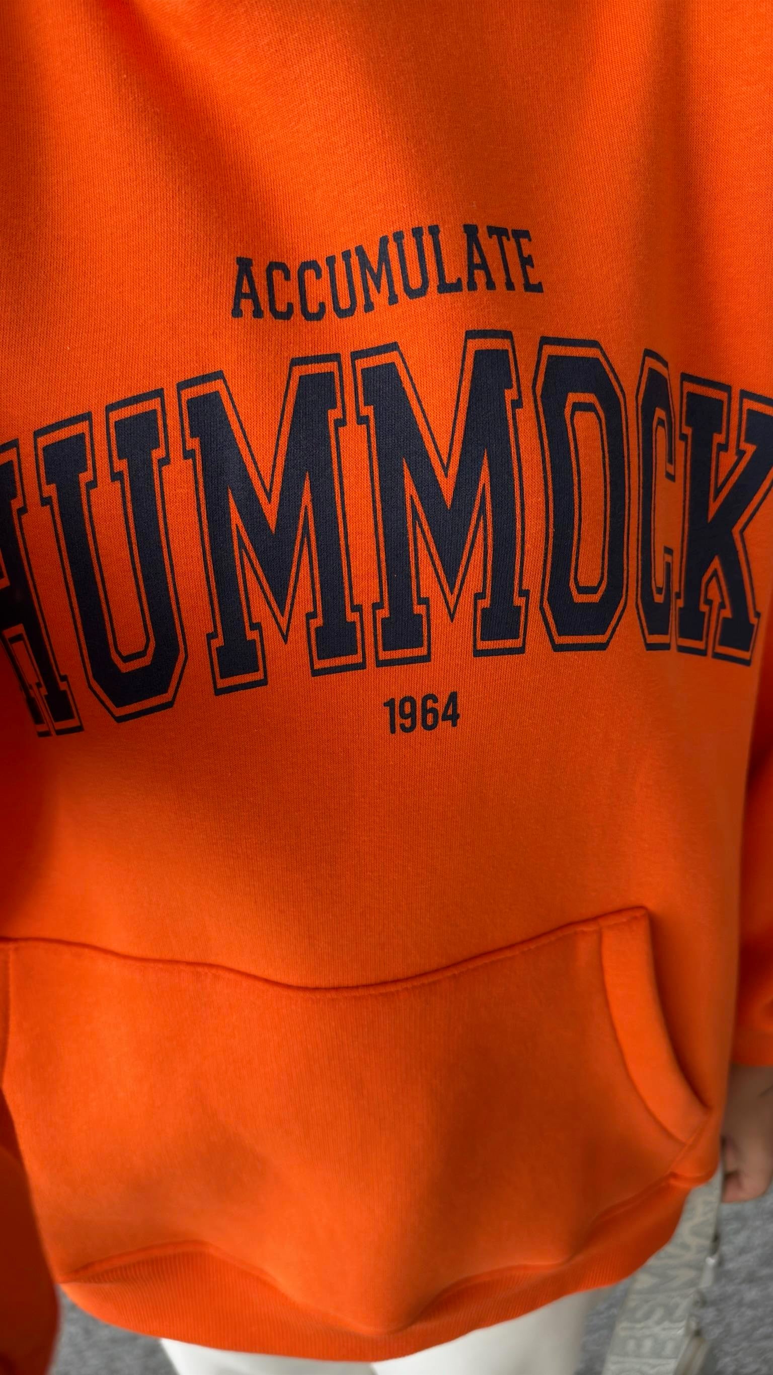 Hummock Yazılı Turuncu Sweatshirt