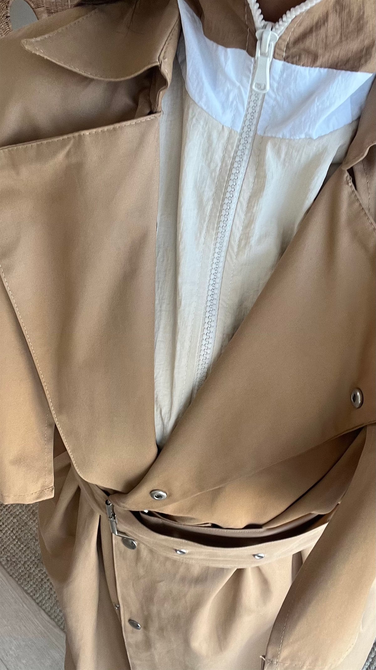 Garnili Camel Tasarım Trenchcoat