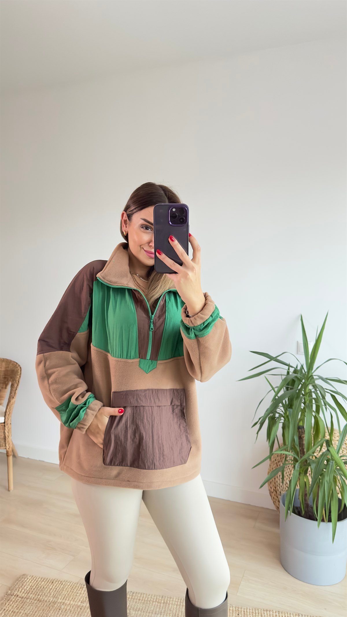 Paraşüt Garnili Polar Sweat