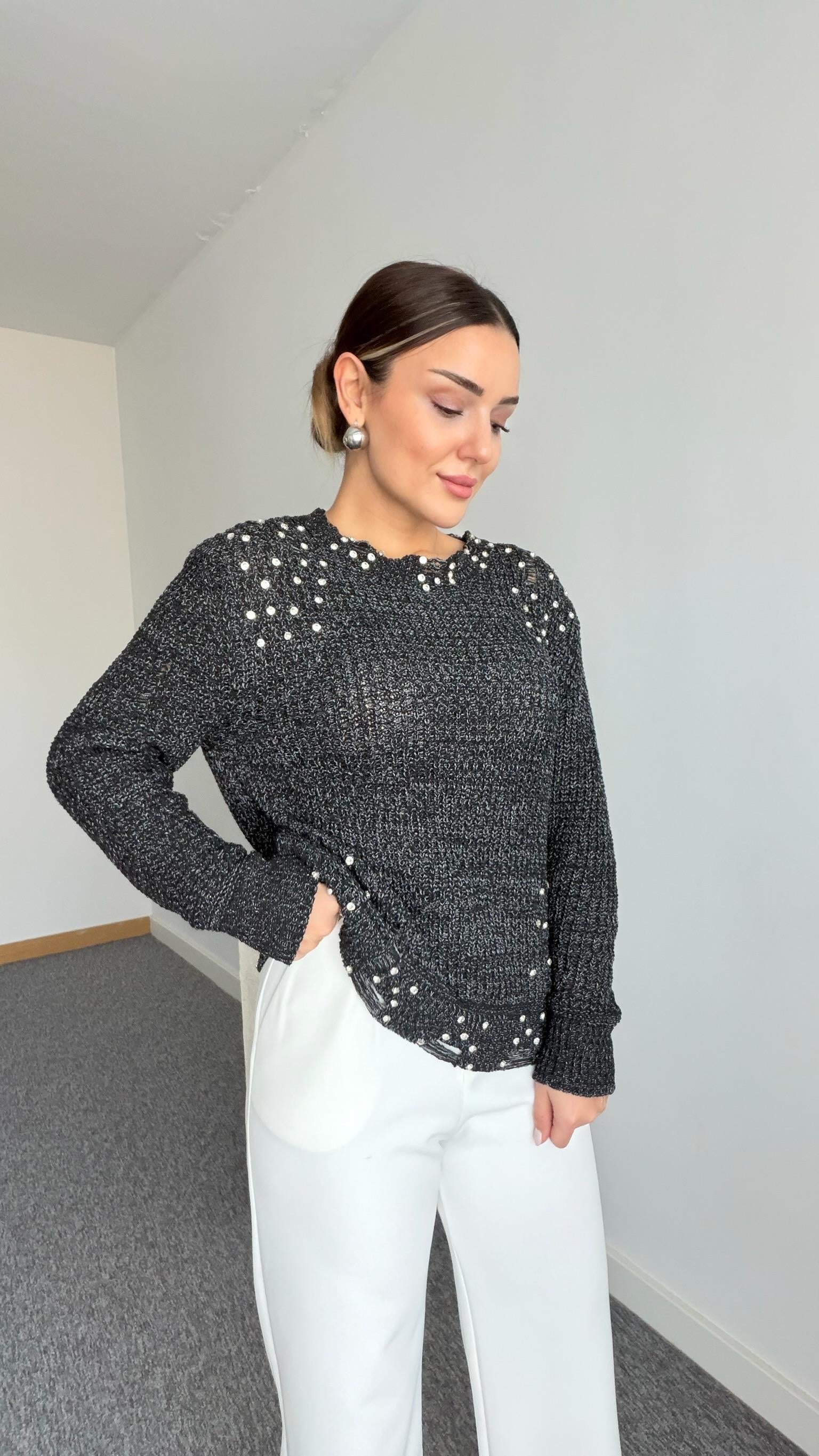 Lehan Tws Model Taş Detaylı Kazak