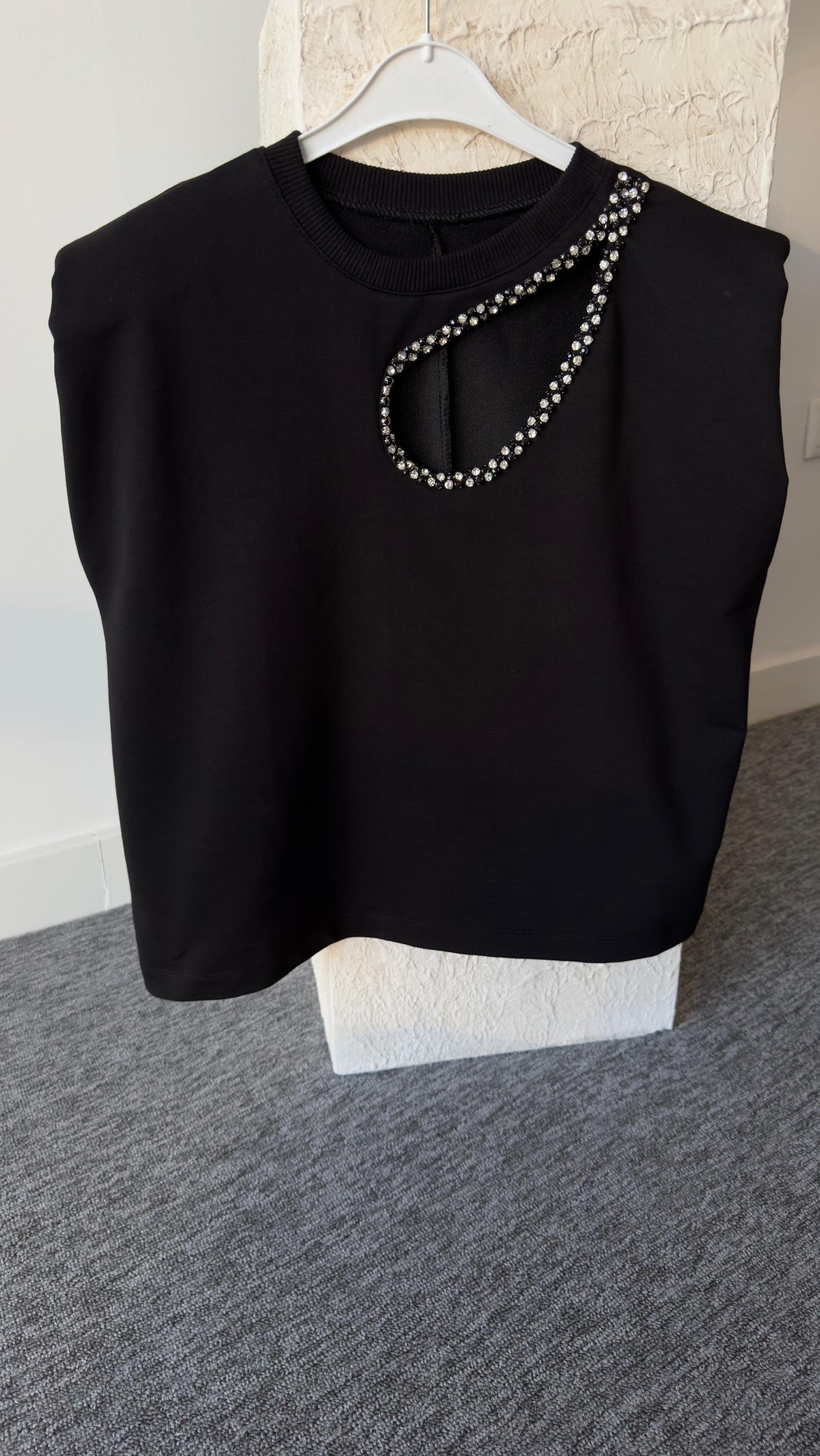 Orj Model Damla Taş İşlemeli Tshirt