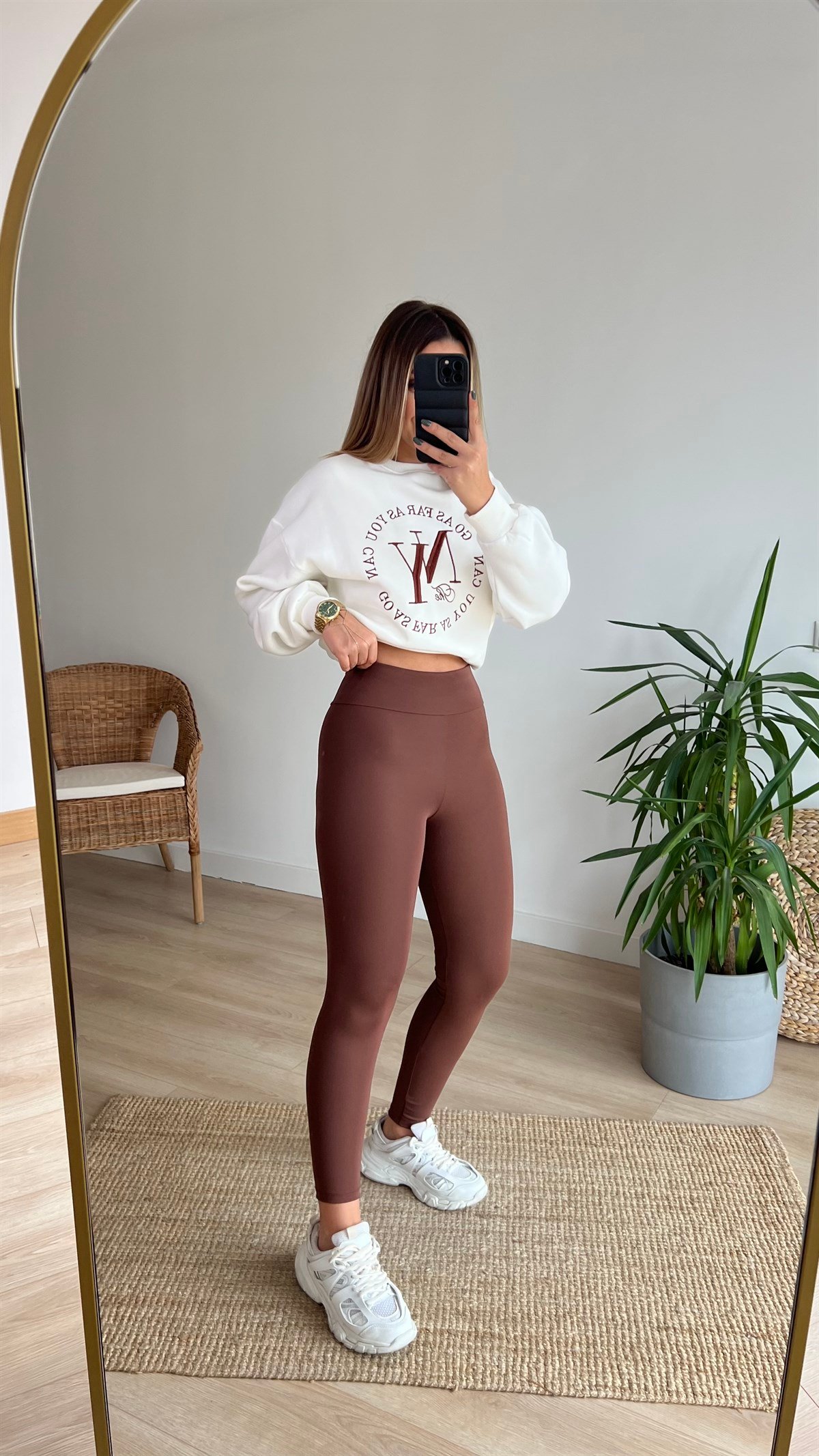 Korseli Nano Fit Tayt Kahve