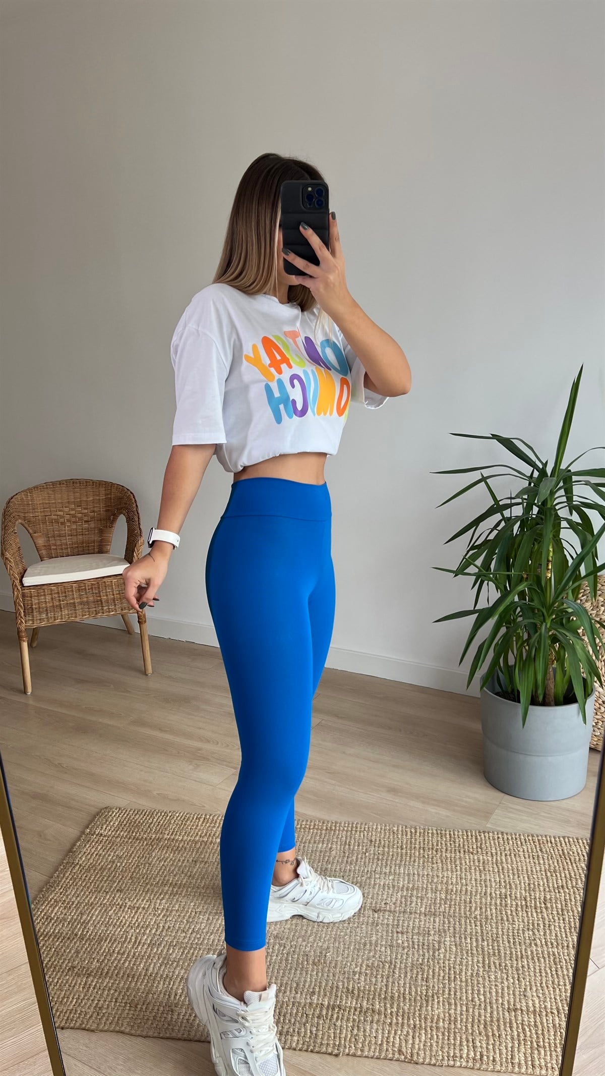 Korseli Nano Fit Tayt Mavi