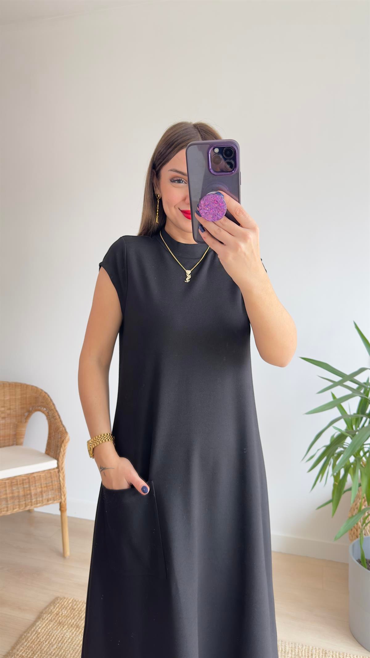 Orj Marka Lüx Kalite Basic Elbise 