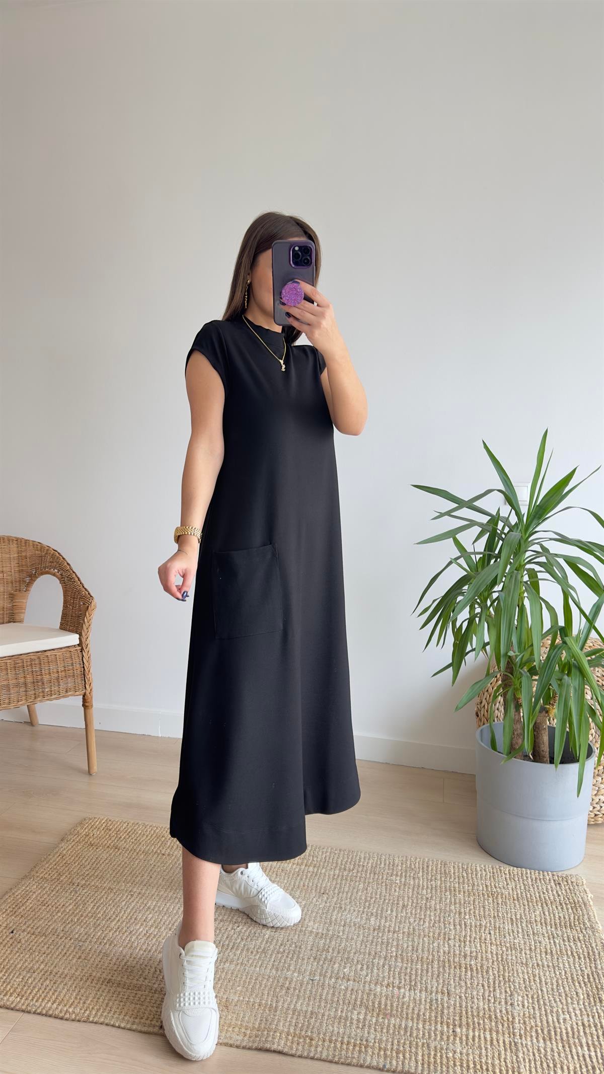 Orj Marka Lüx Kalite Basic Elbise 