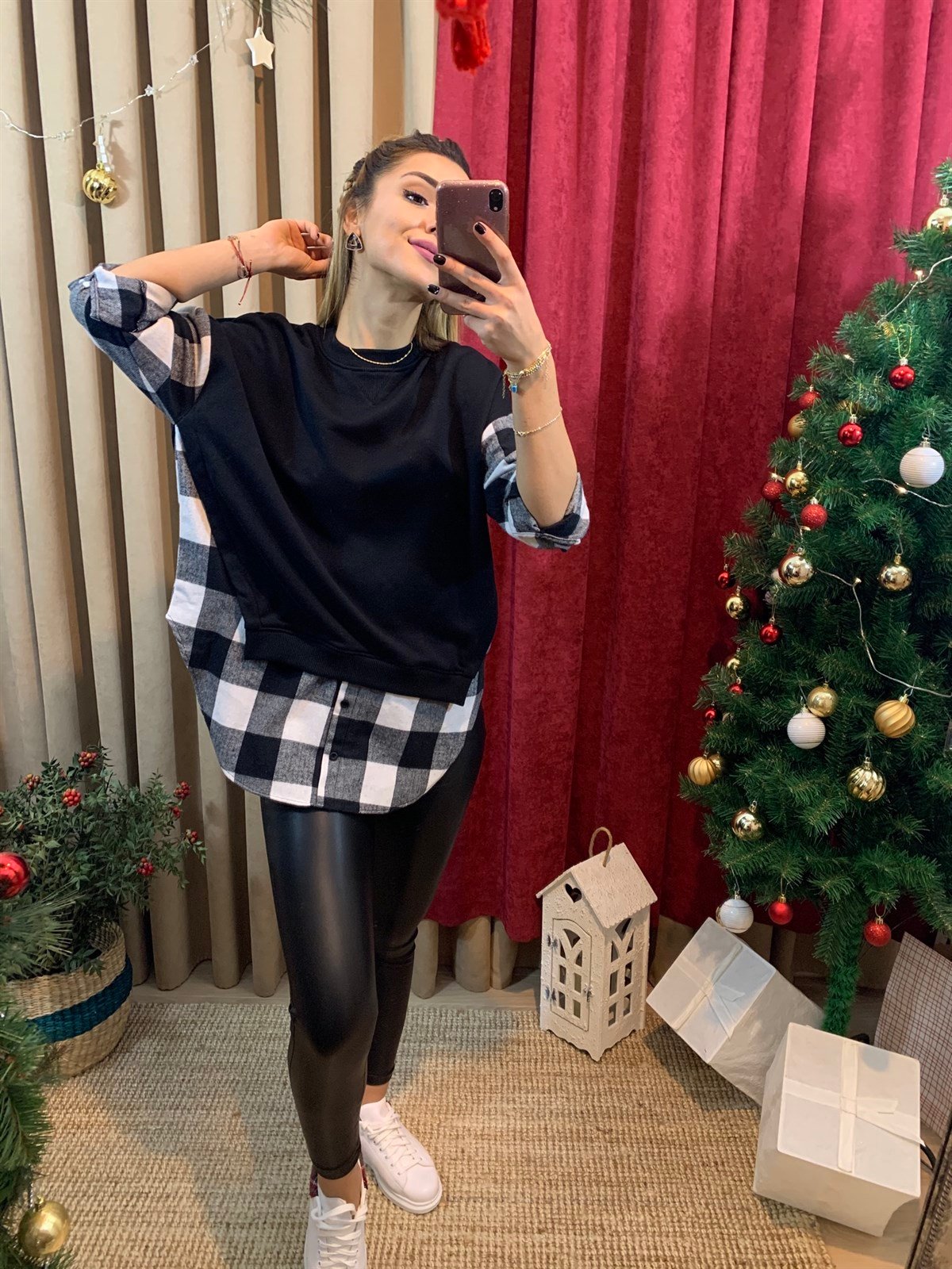 Gömlek Detaylı Sweatshirt