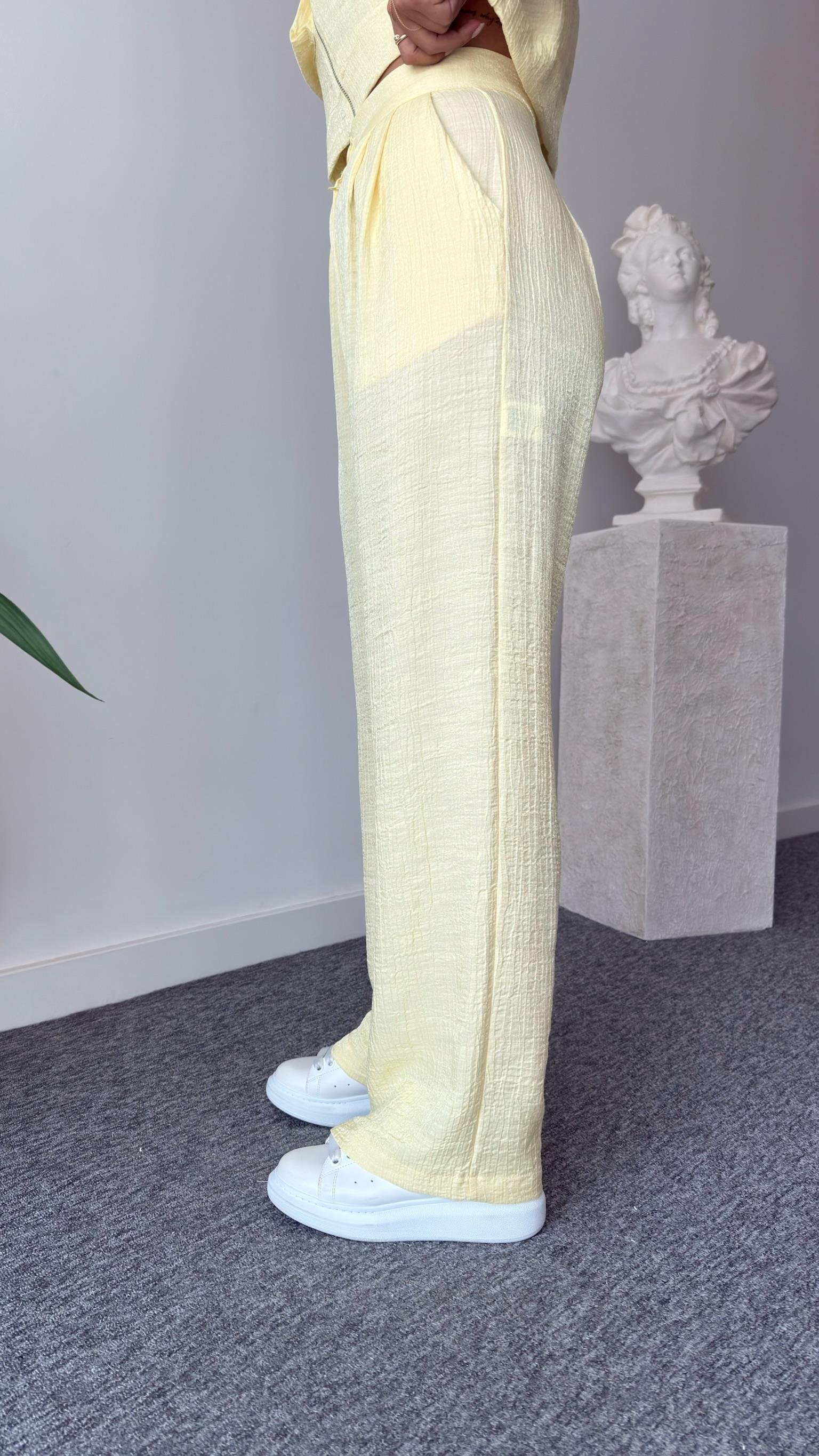 Sarı Gjen Fermuarlı İkili Takım