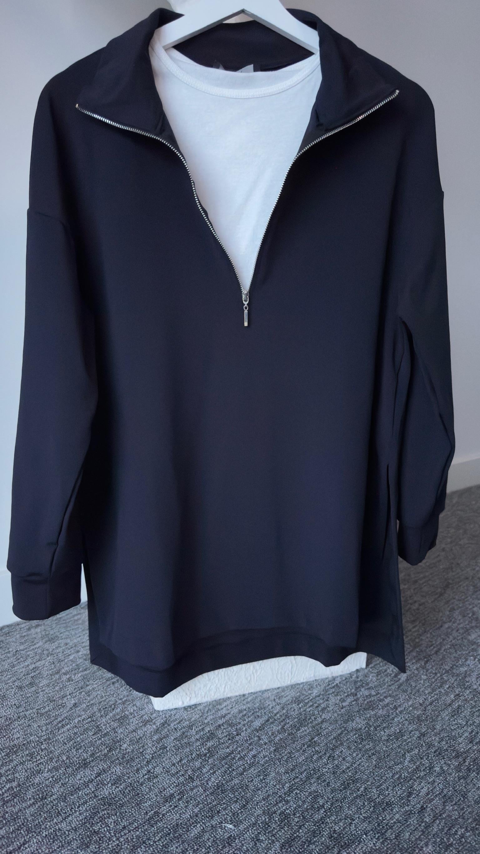 Yırtmaçlı Fermuar Detay Crep Laci Sweat