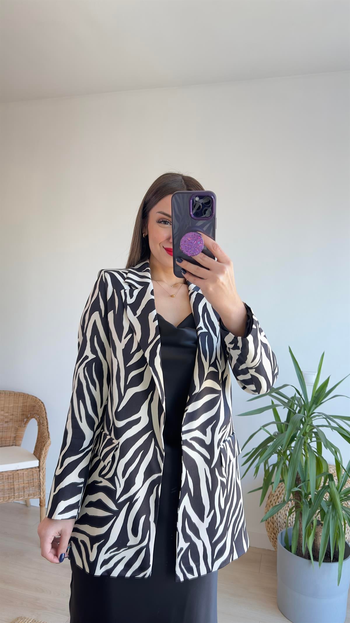Marka Model Zebra Saten Ceket