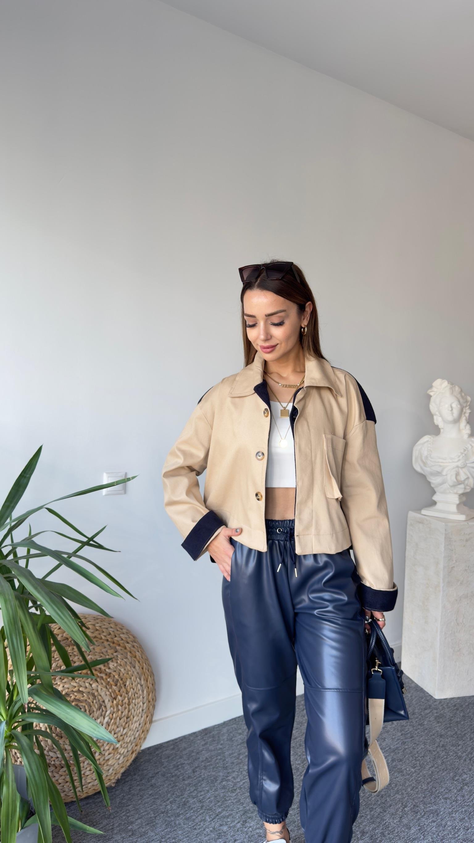 Ony Zra Model Sırt Kaşe Kumaş Ceket