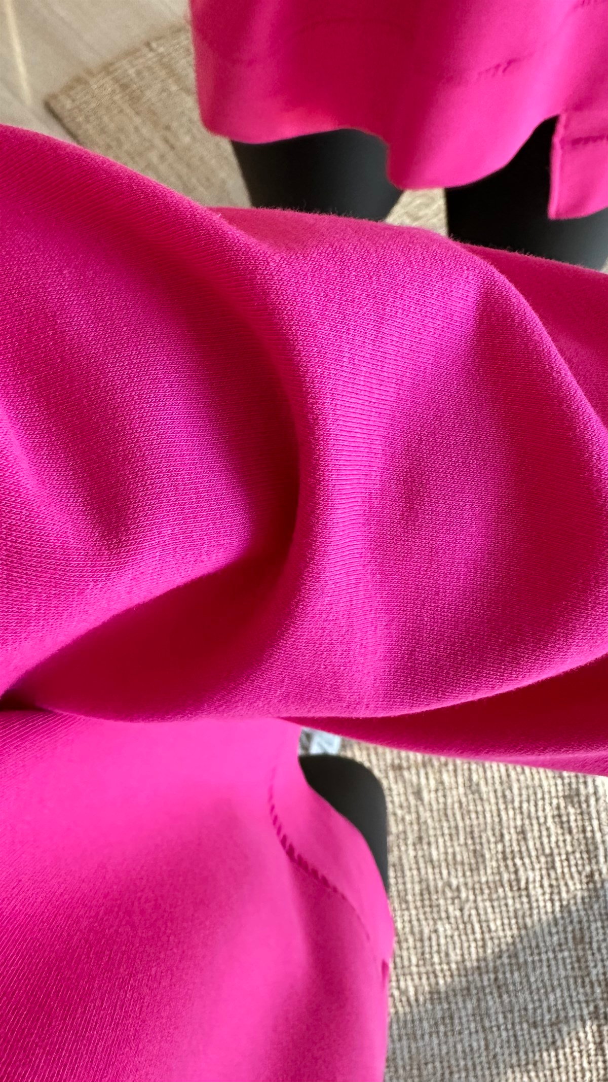 İki İplik Asimetrik Pembe Basic Sweat