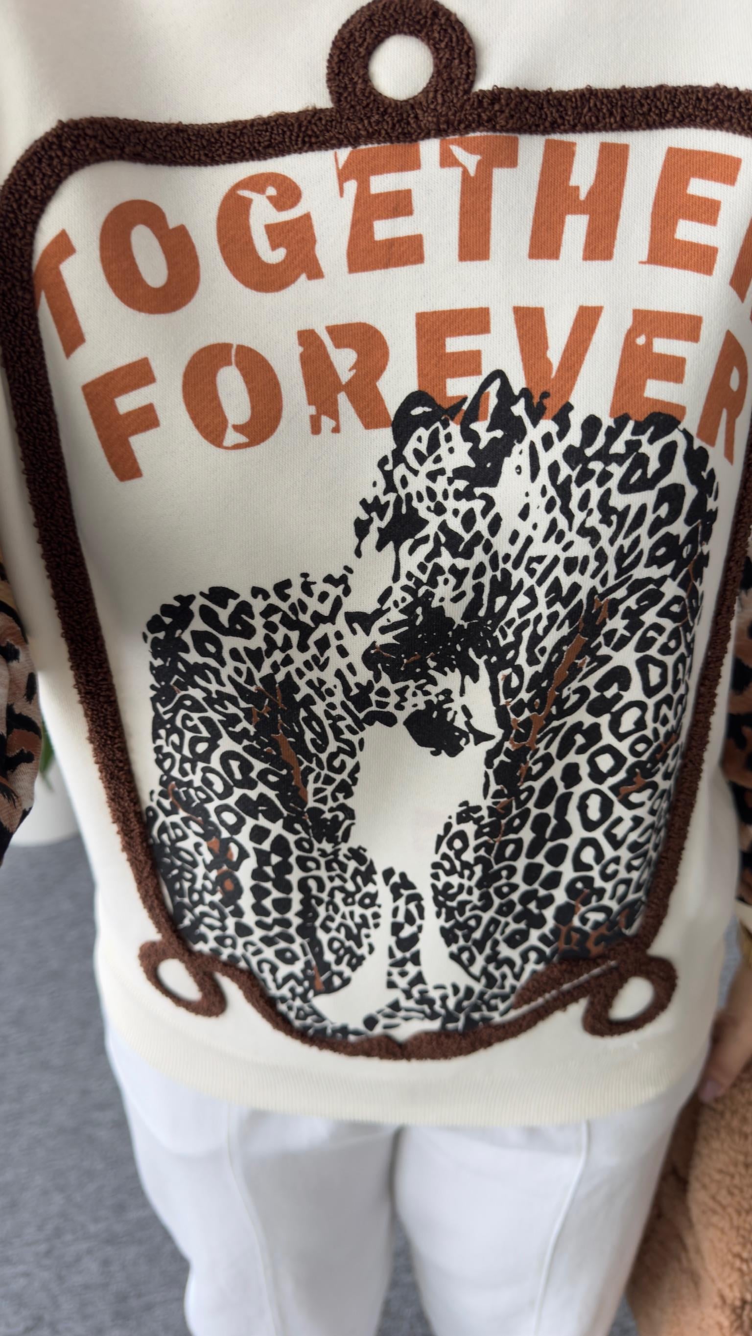 Brat Kollar Leopar Desenli Baskılı Sweat