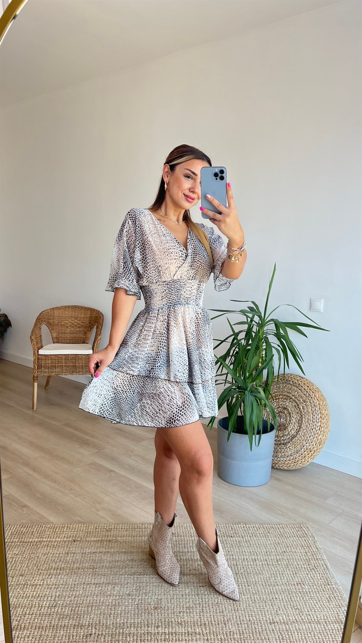 Zara Model Beli Büzgülü Tasarım Elbise