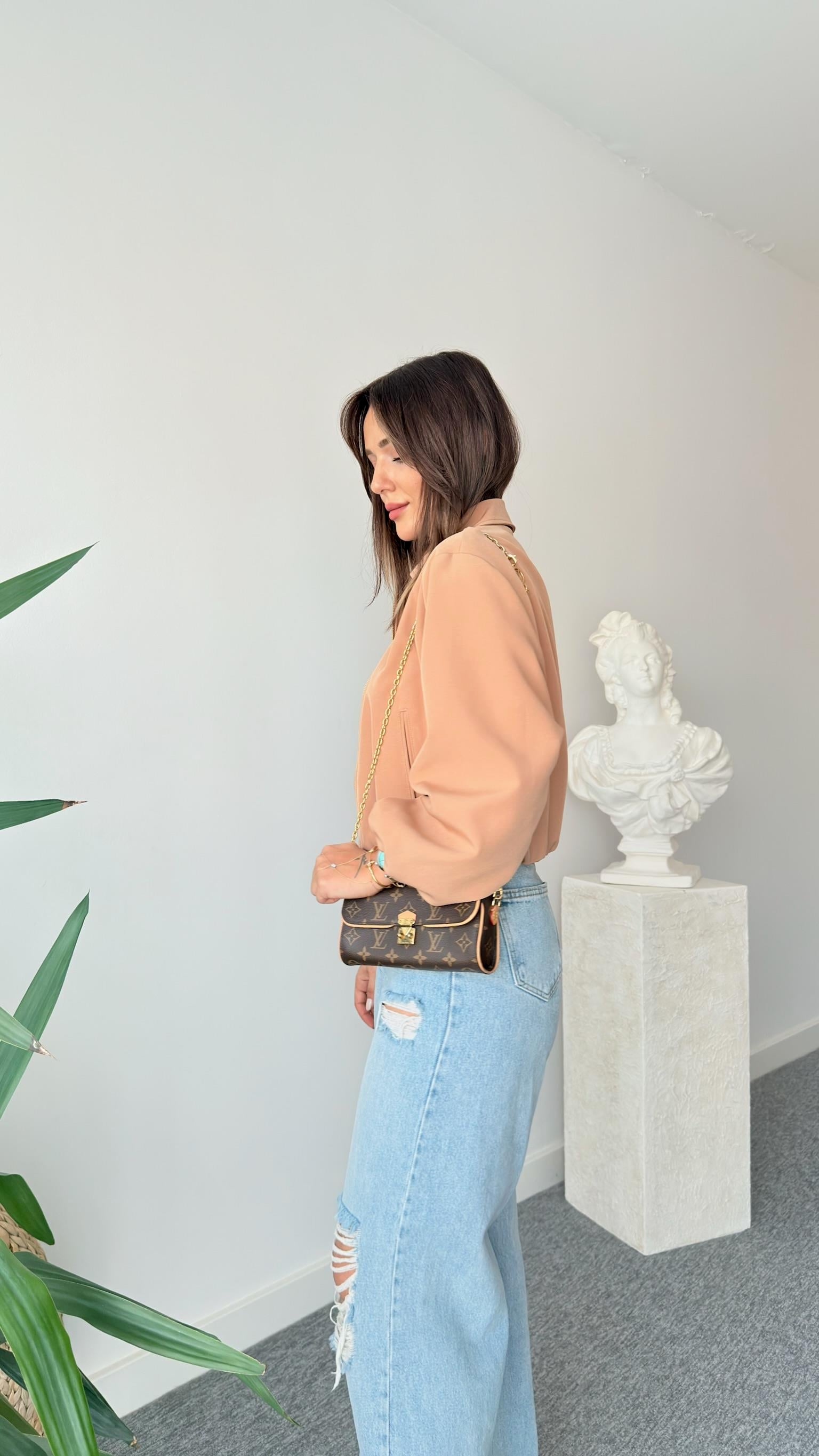 Bej Razno Zra Model Bomber Ceket