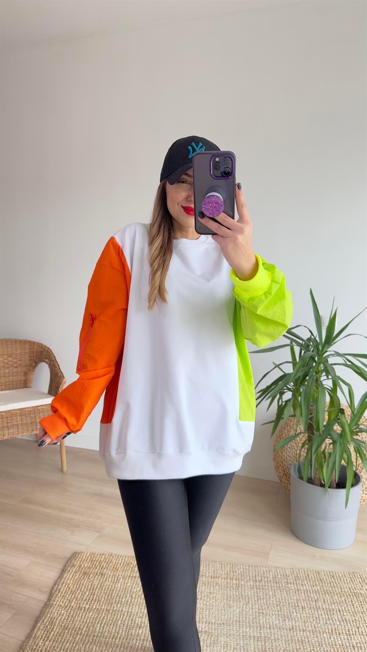 Marka Model Yeşil Paraşüt Garni Sweat