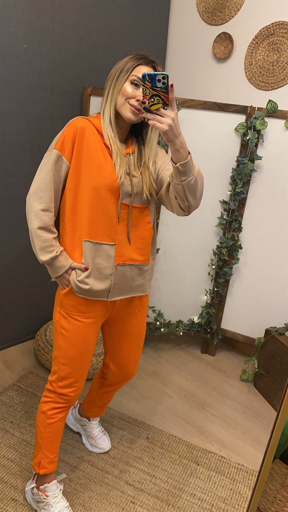 Parçalı Renkli Sweatsihrt