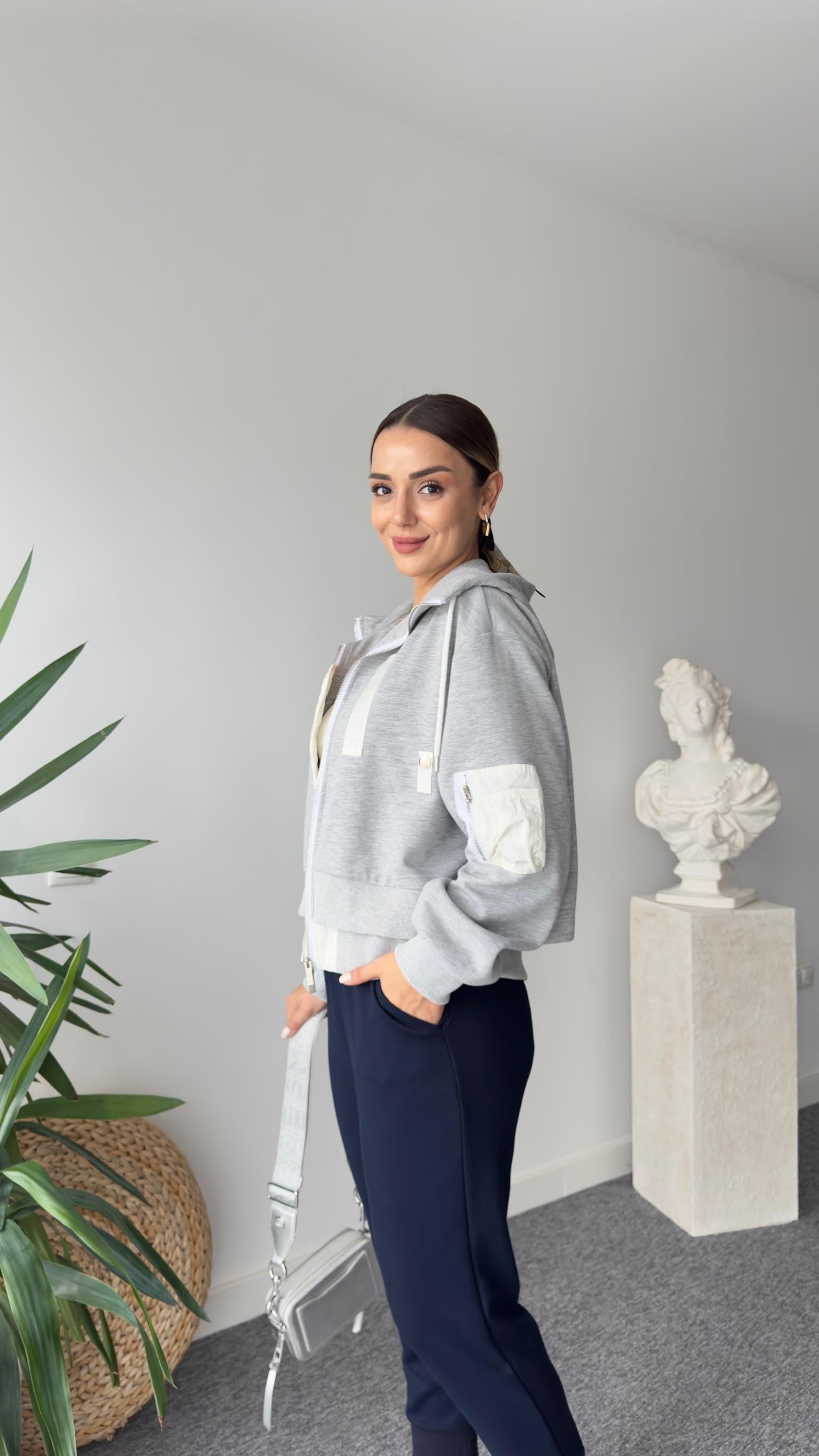 Vanue Marka Model Tasarım Gri Ceket