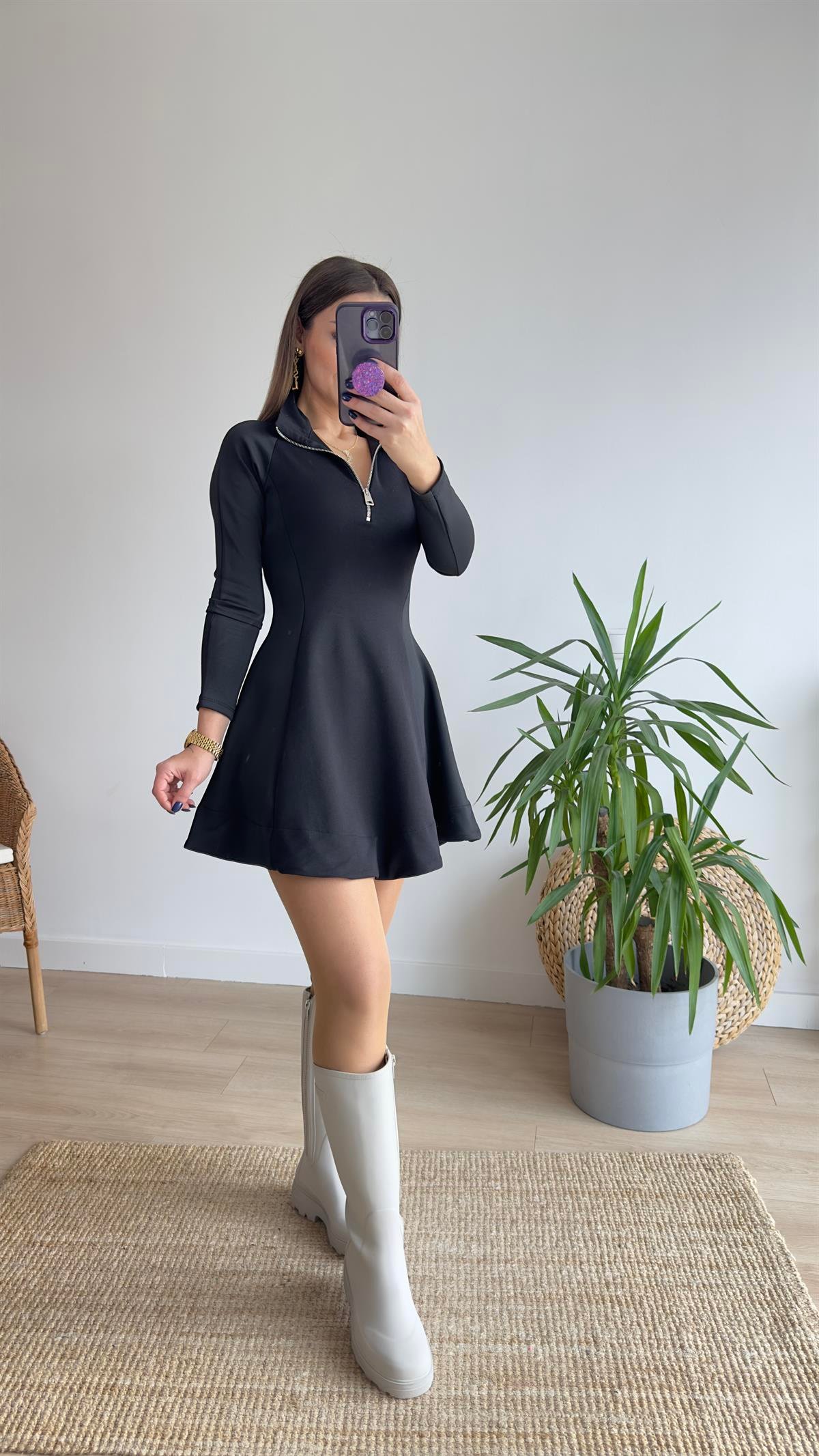 Marka Model Scuba Detay Elbise 