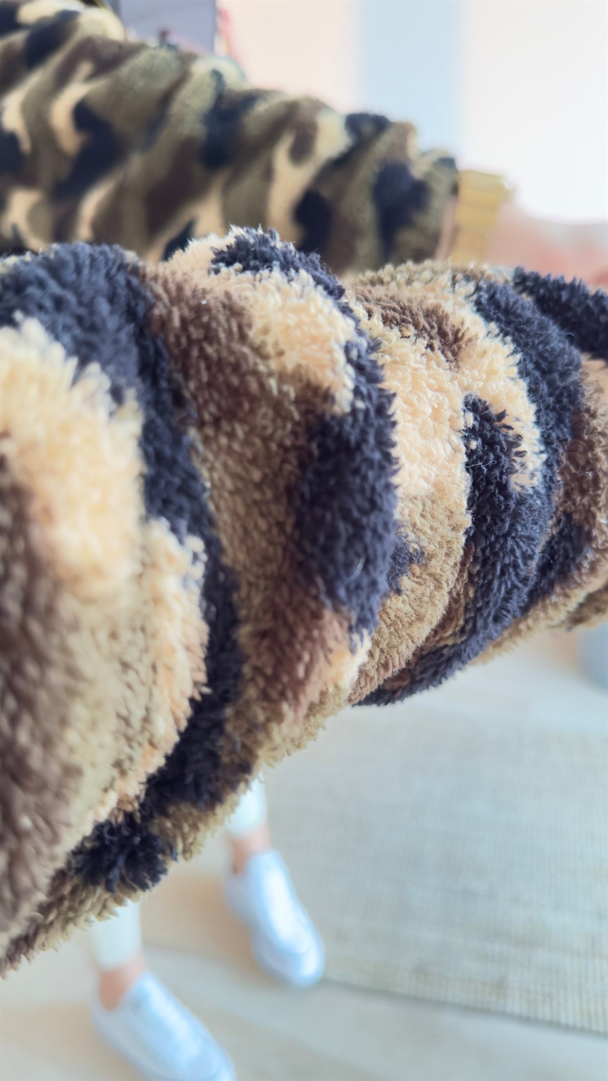 Kamuflaj Desen Peluş Mont 