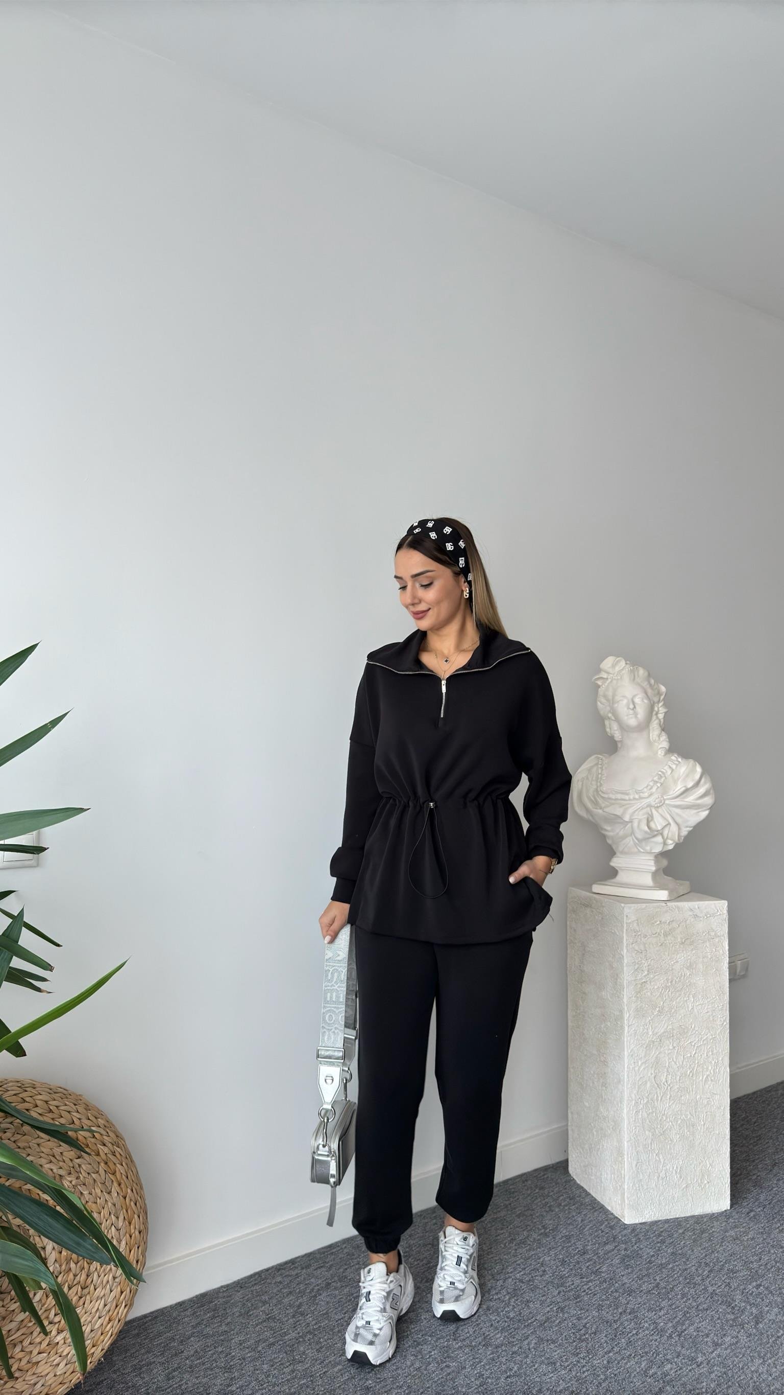 Renan Bel Büzgülü Yarım Fermuar Modal Takım