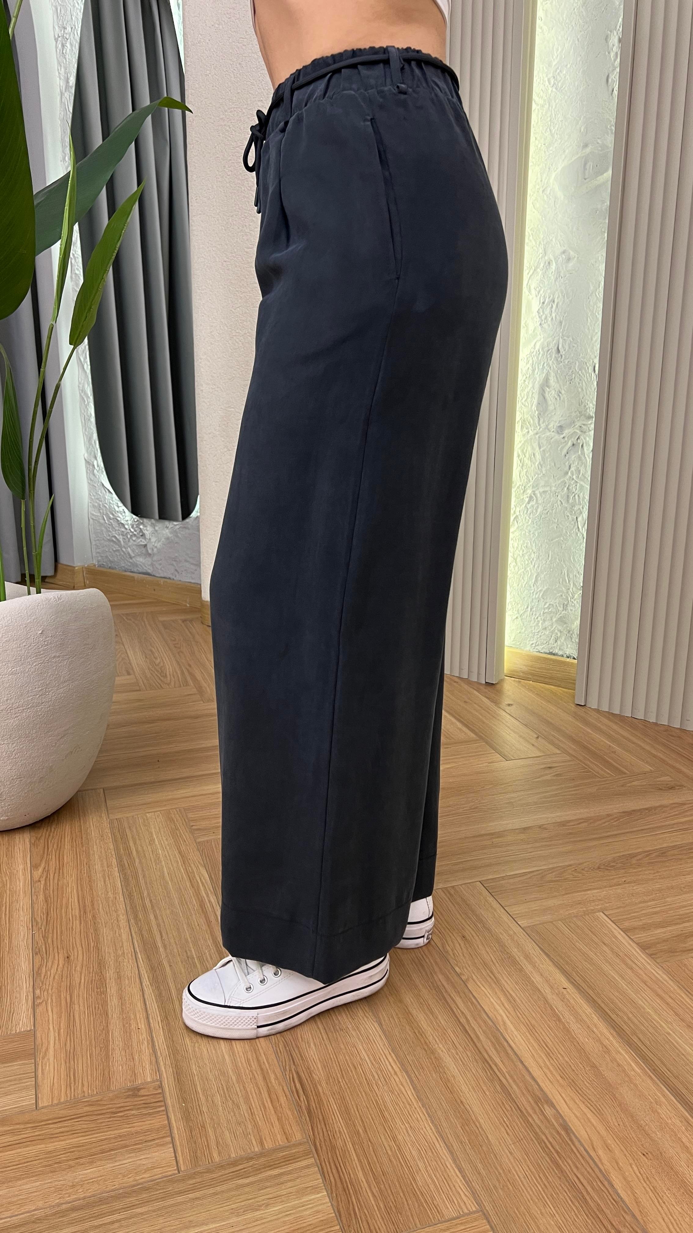 Lilya Bol Paça Bel Lastikli Tensel Pantolon