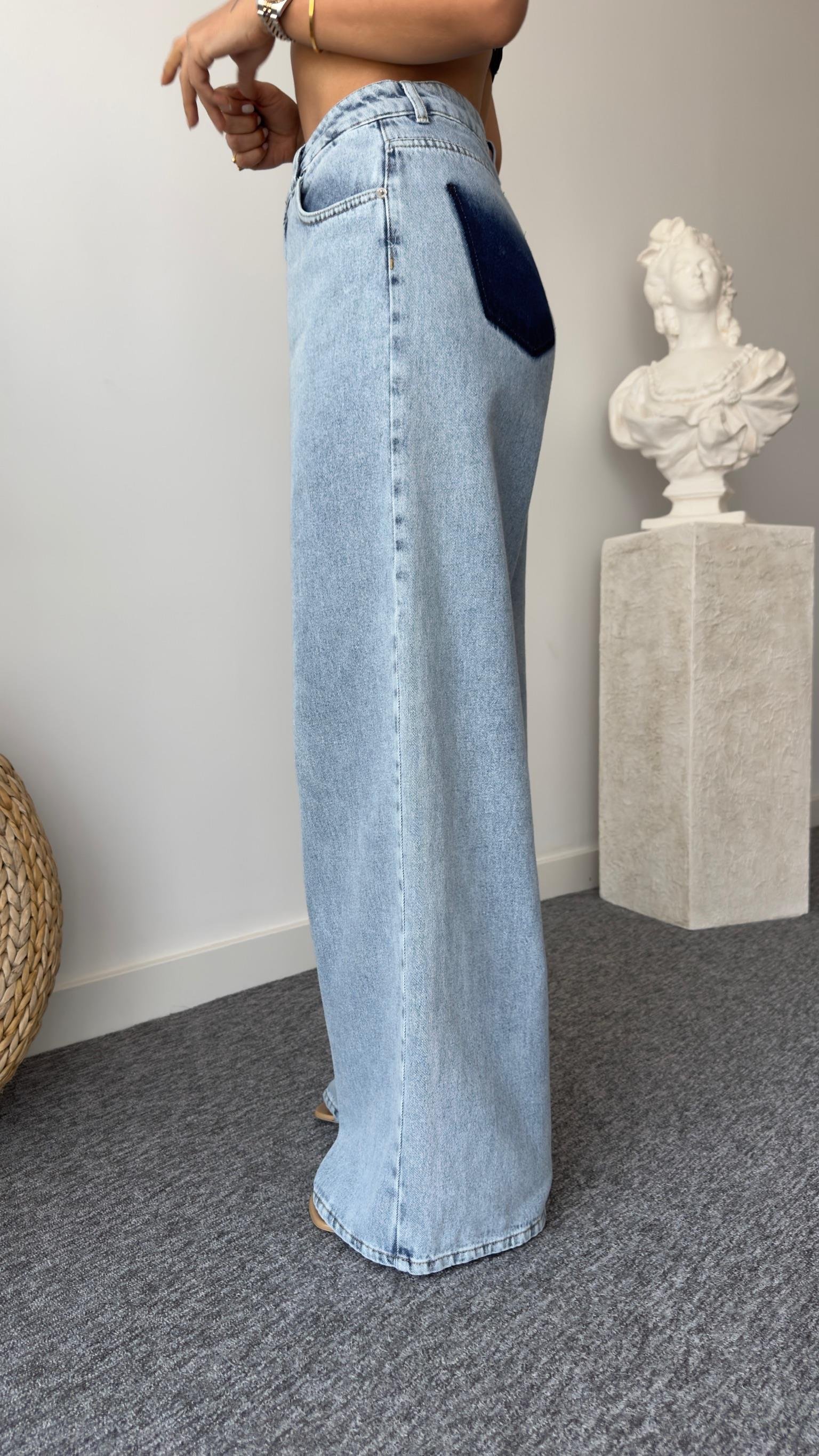 Maggie Bol Paça Mavi Pantolon