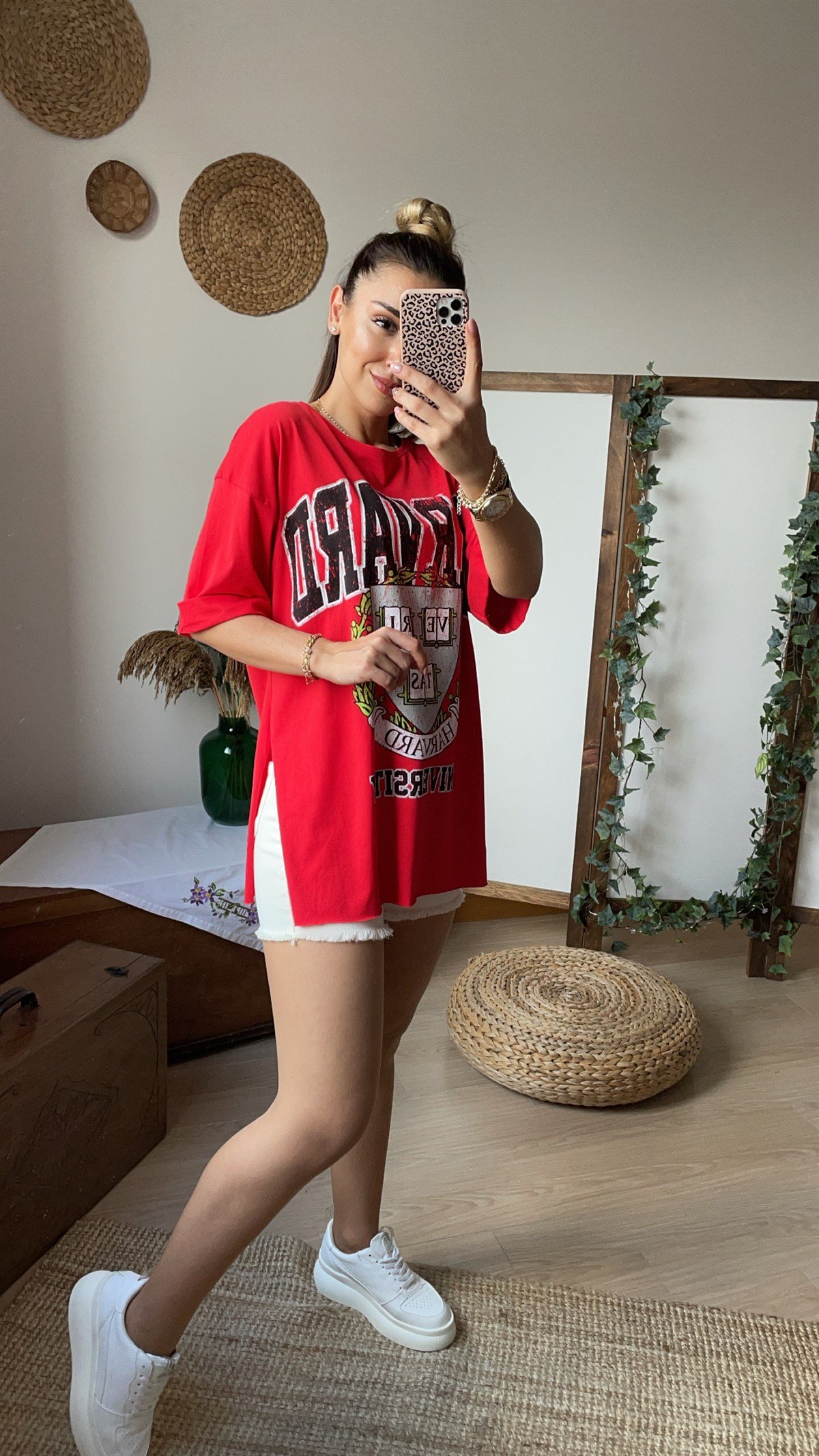 Kırmızı Harvard Tshirt