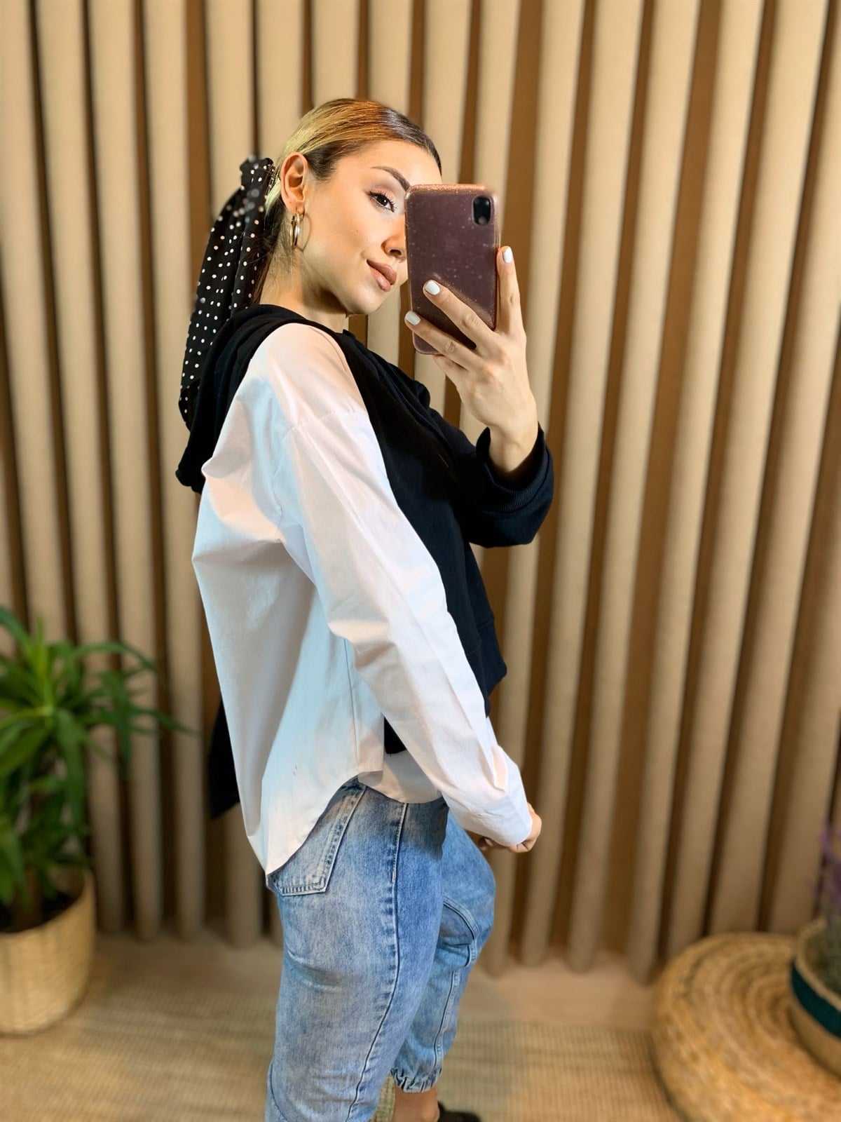 Gömlek Detaylı Sweatshirt
