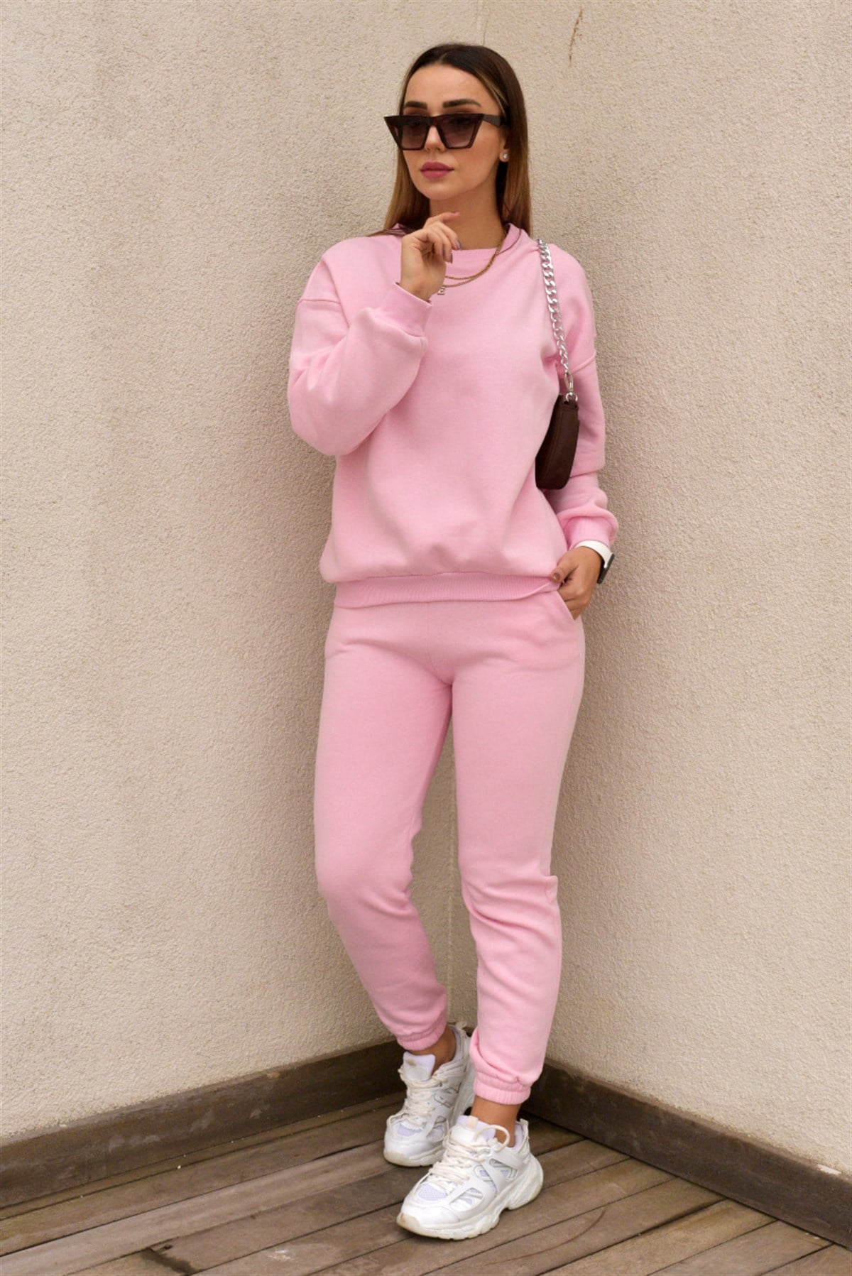 Şardonlu Pembe Basic Takım