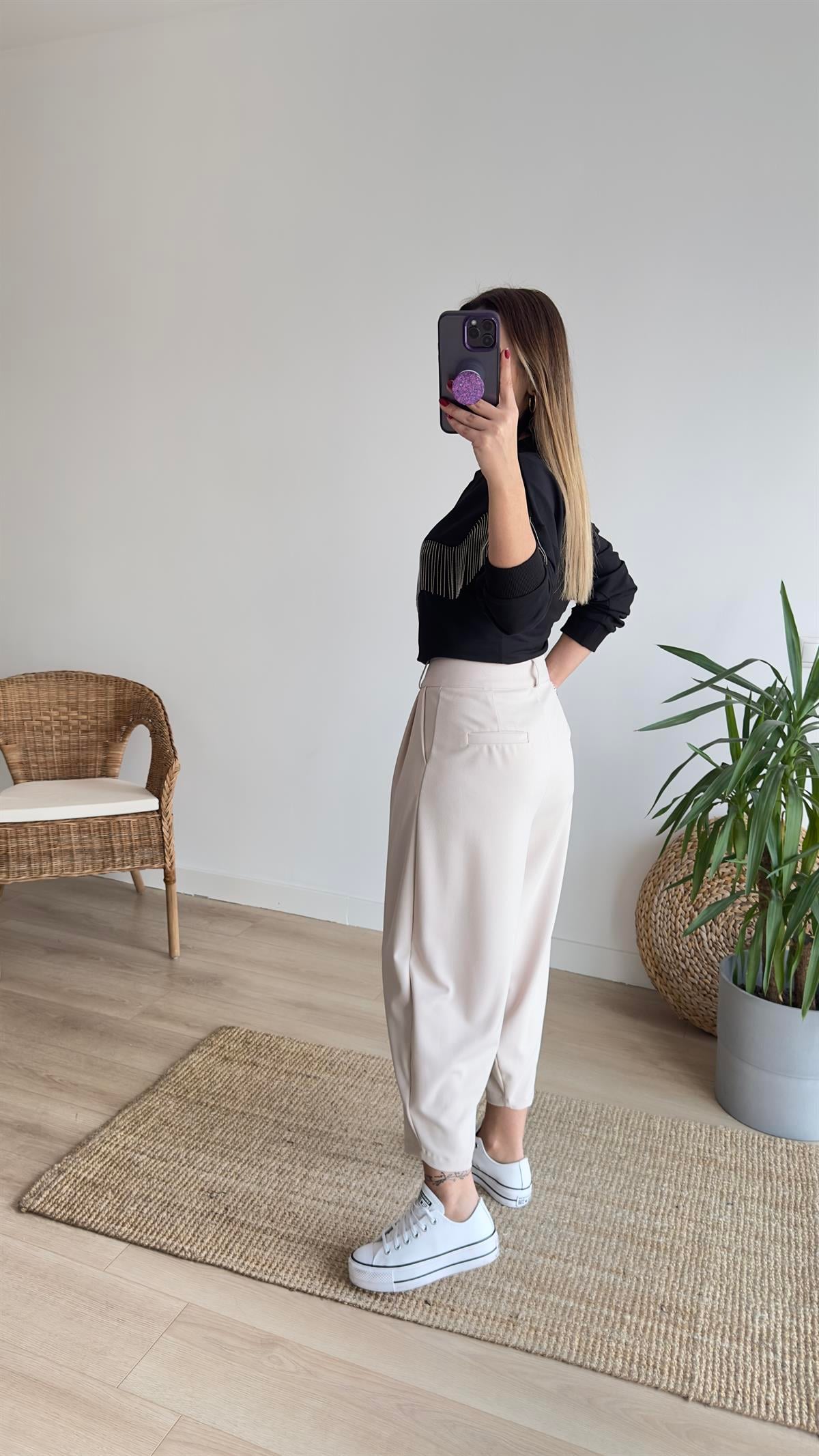 Şalvar Model Bej Pantolon
