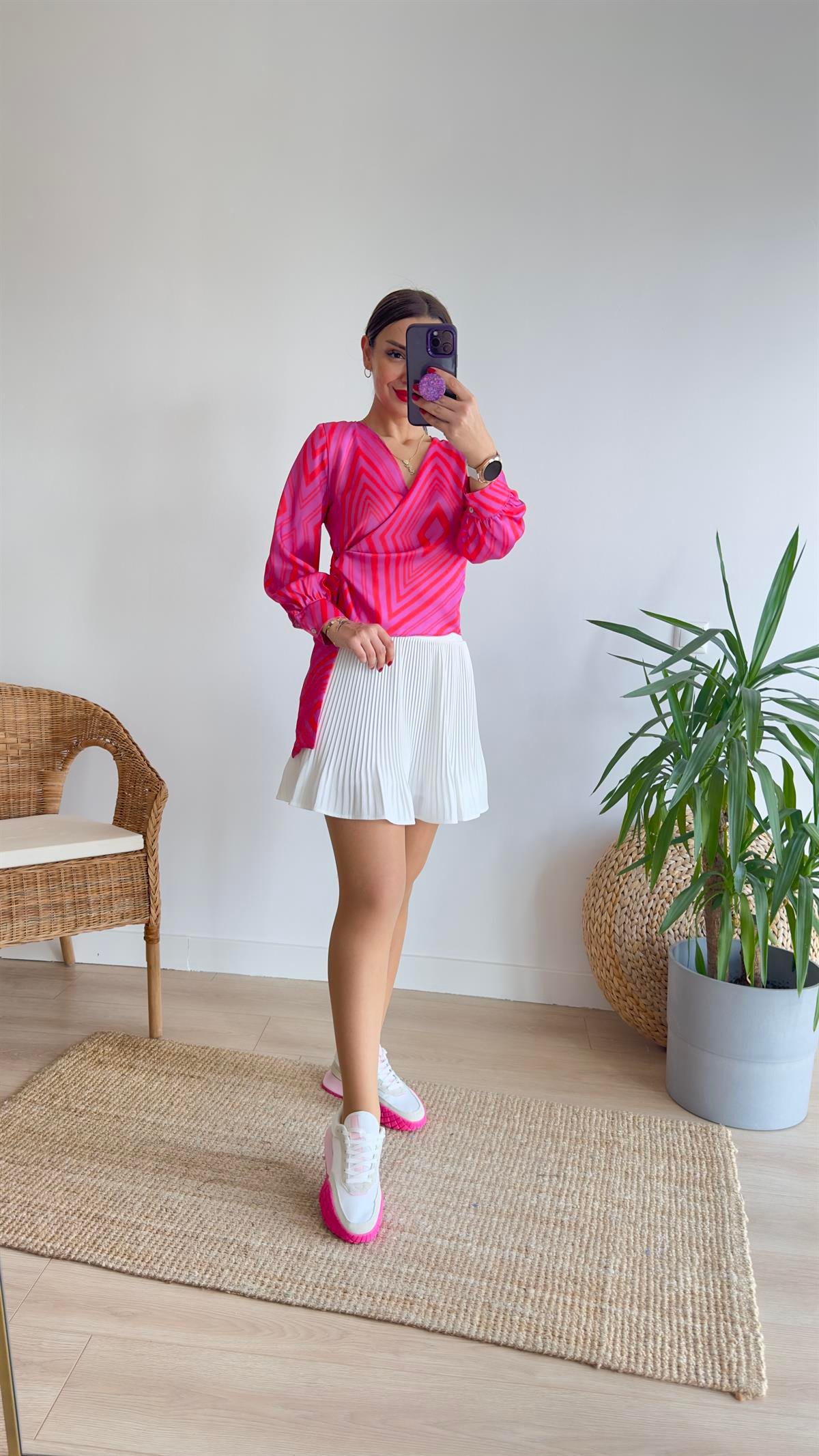 Leon Marka Model Kruvaze Bluz