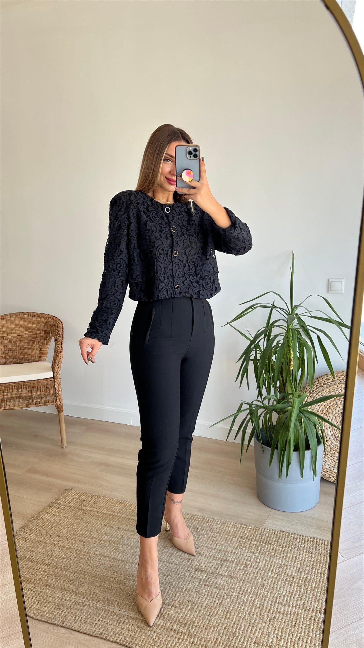 Marka Model Dantel Blazer Ceket