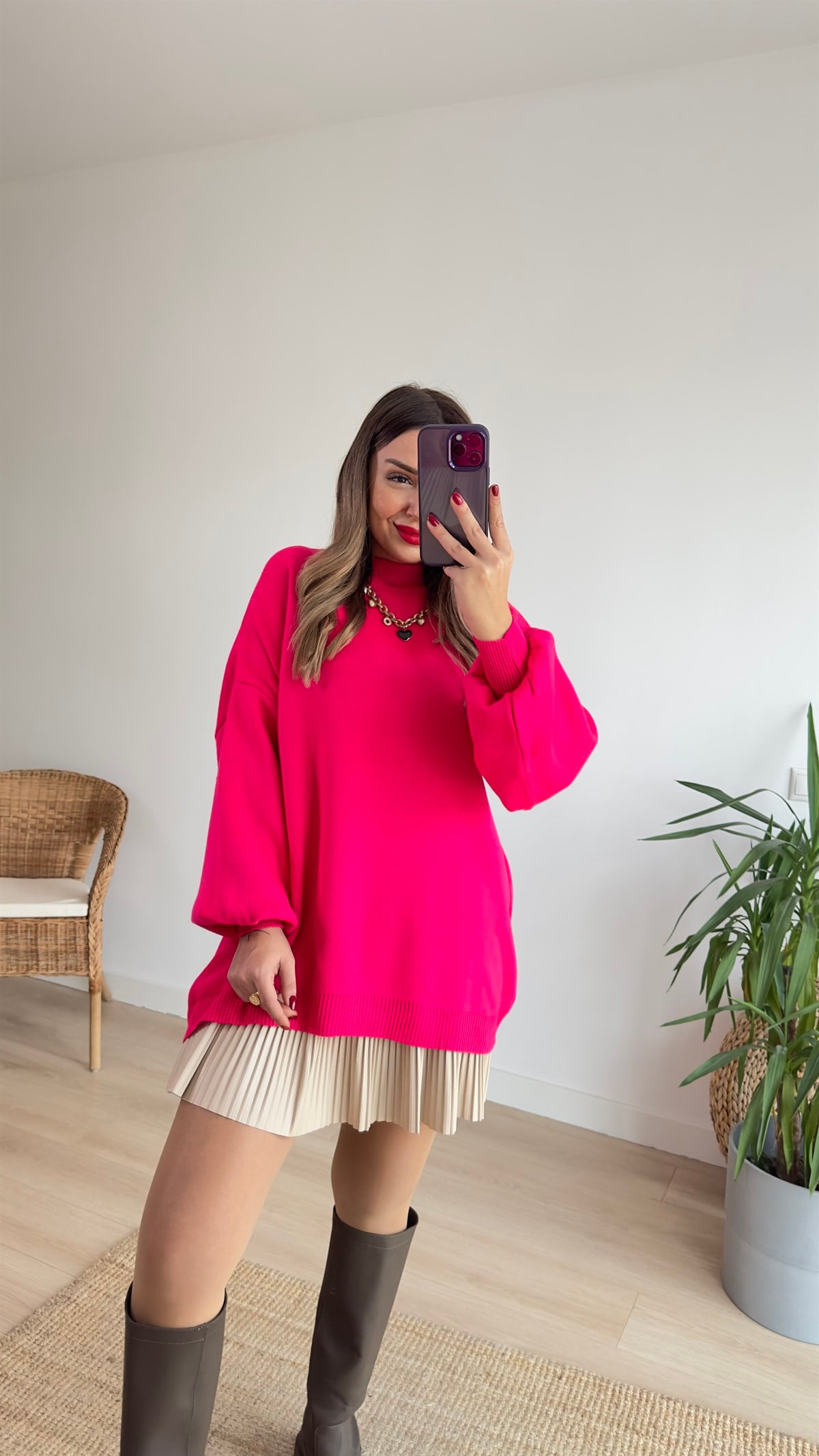 Balon Kol Pembe Basic Kazak
