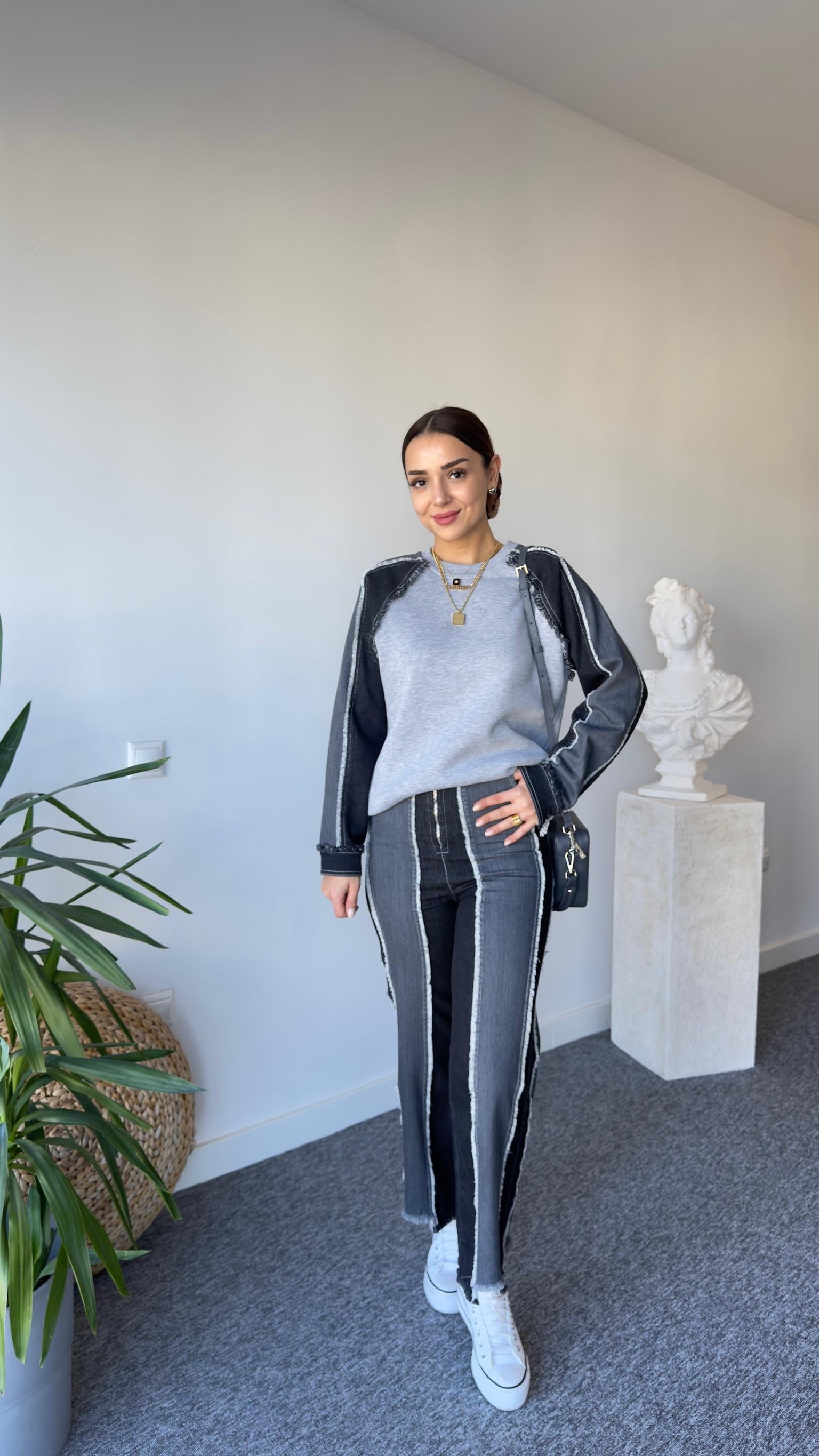 Monde Kot Garnili Gri Sweat Takım