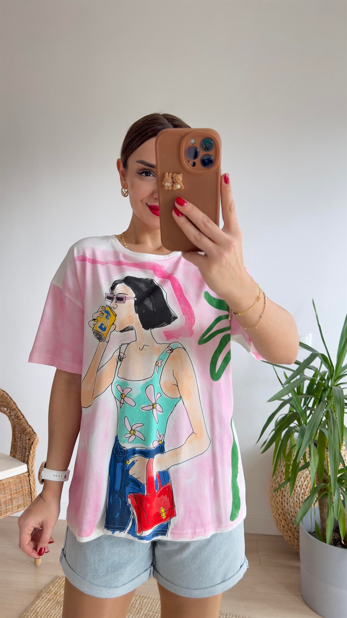 Dora Kız Baskılı Renkli Tshirt