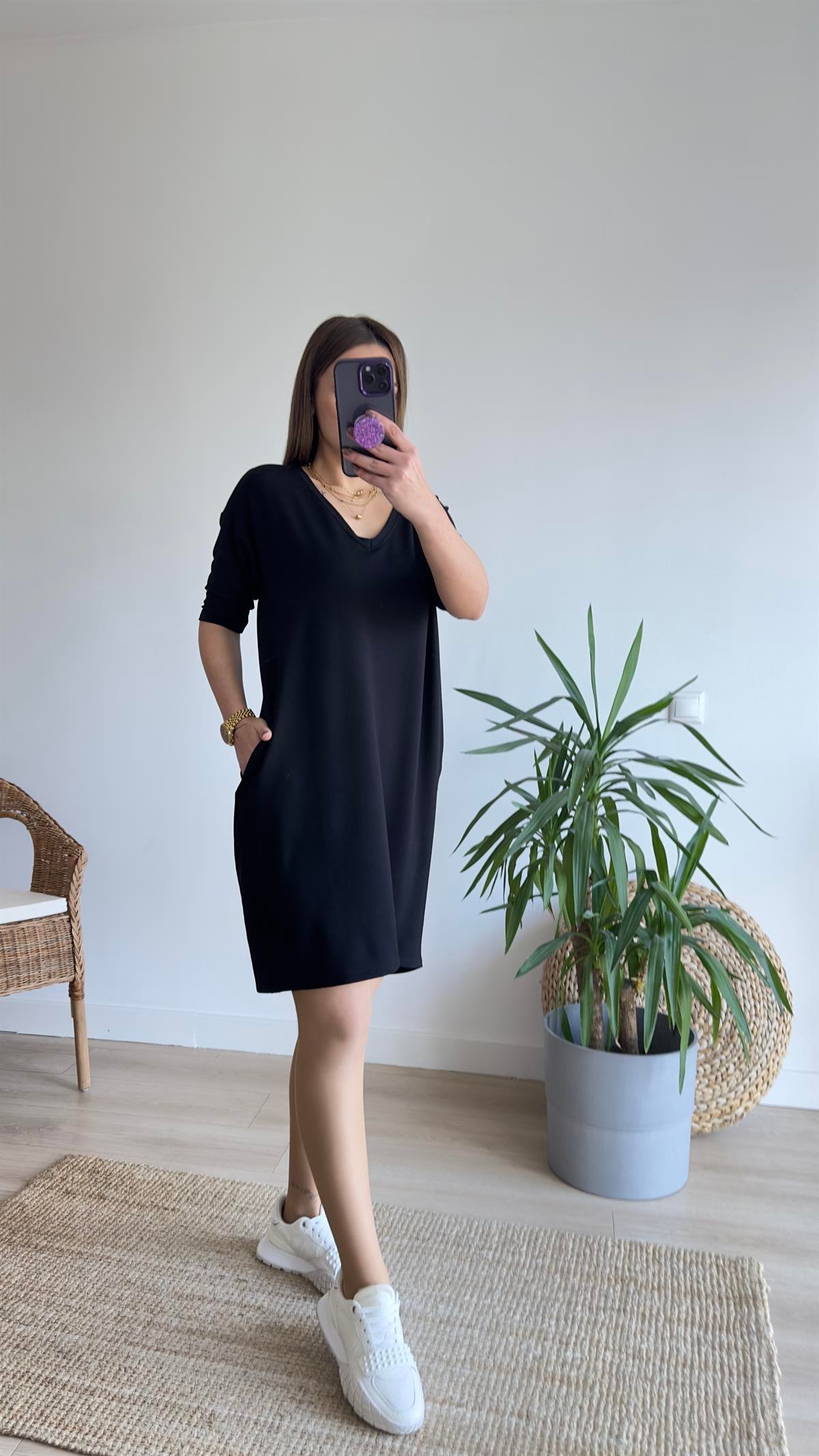 Lily V Yaka Basic Elbise 
