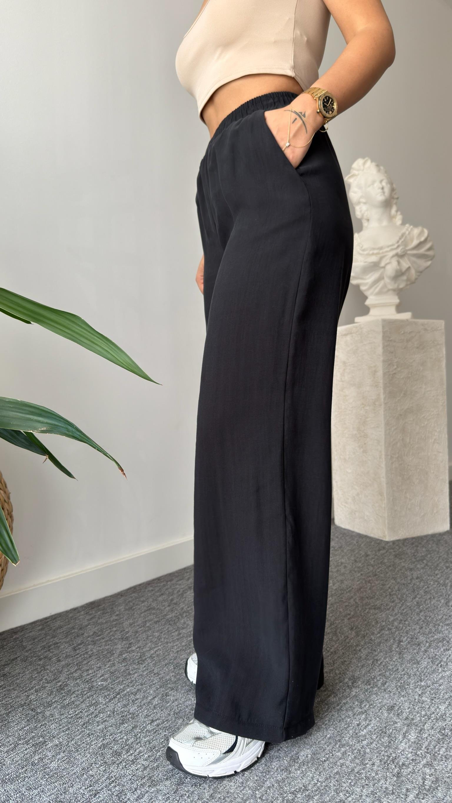 Siyah Resa Gold Fermuarlı Tensel Takım