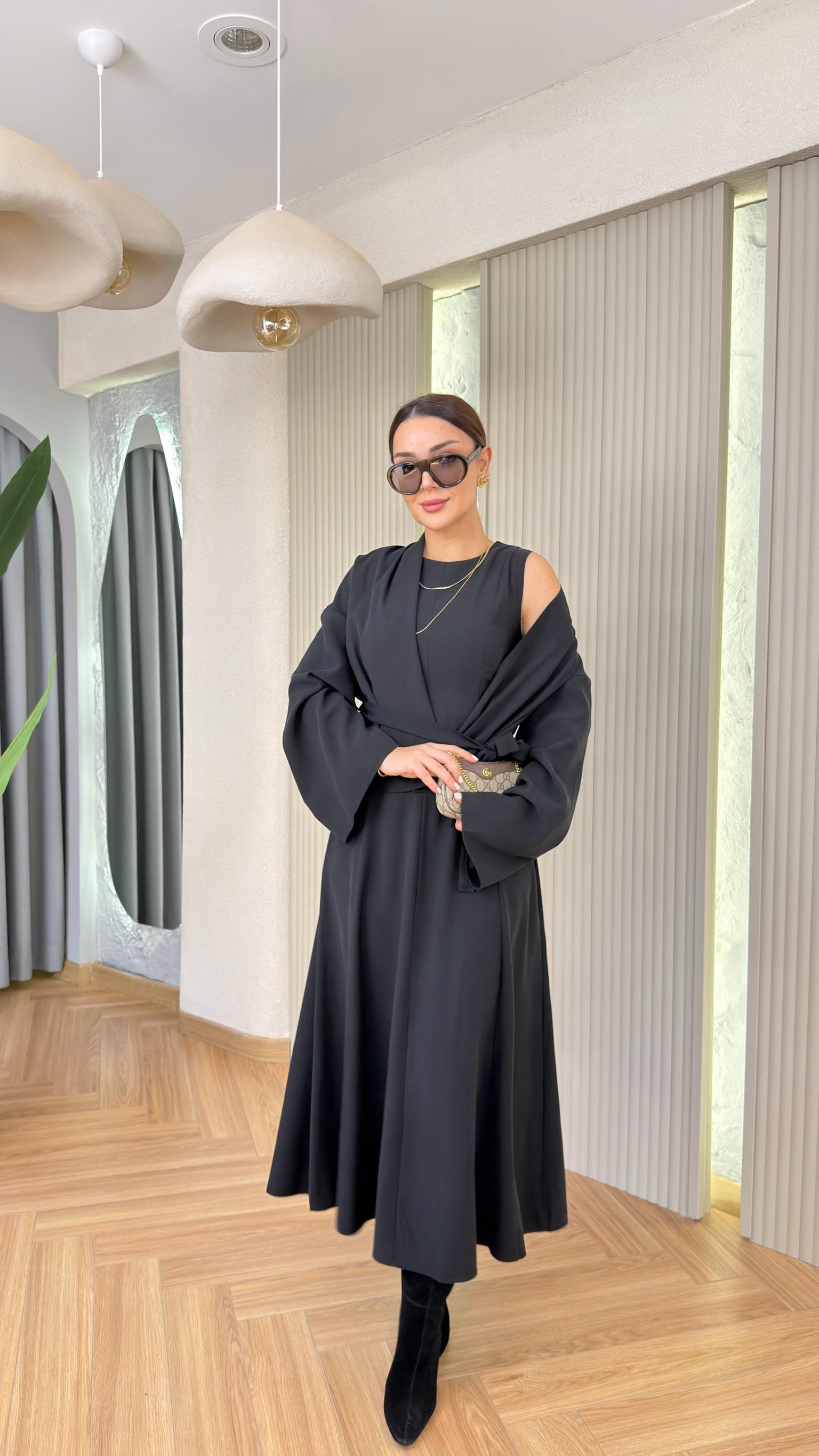 Siyah Lucile Premium Tensel İkili Takım