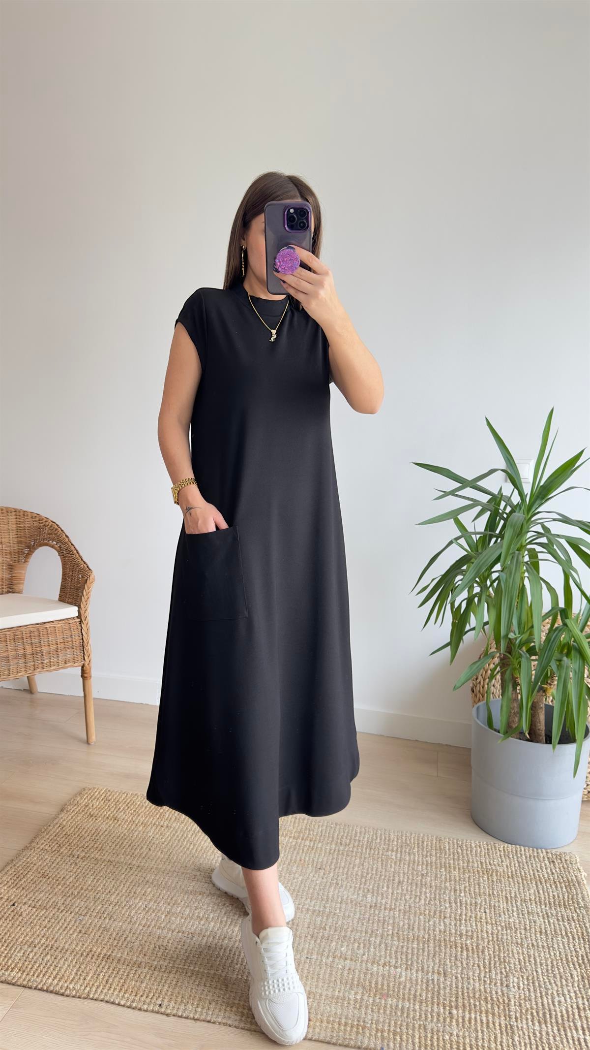 Orj Marka Lüx Kalite Basic Elbise 