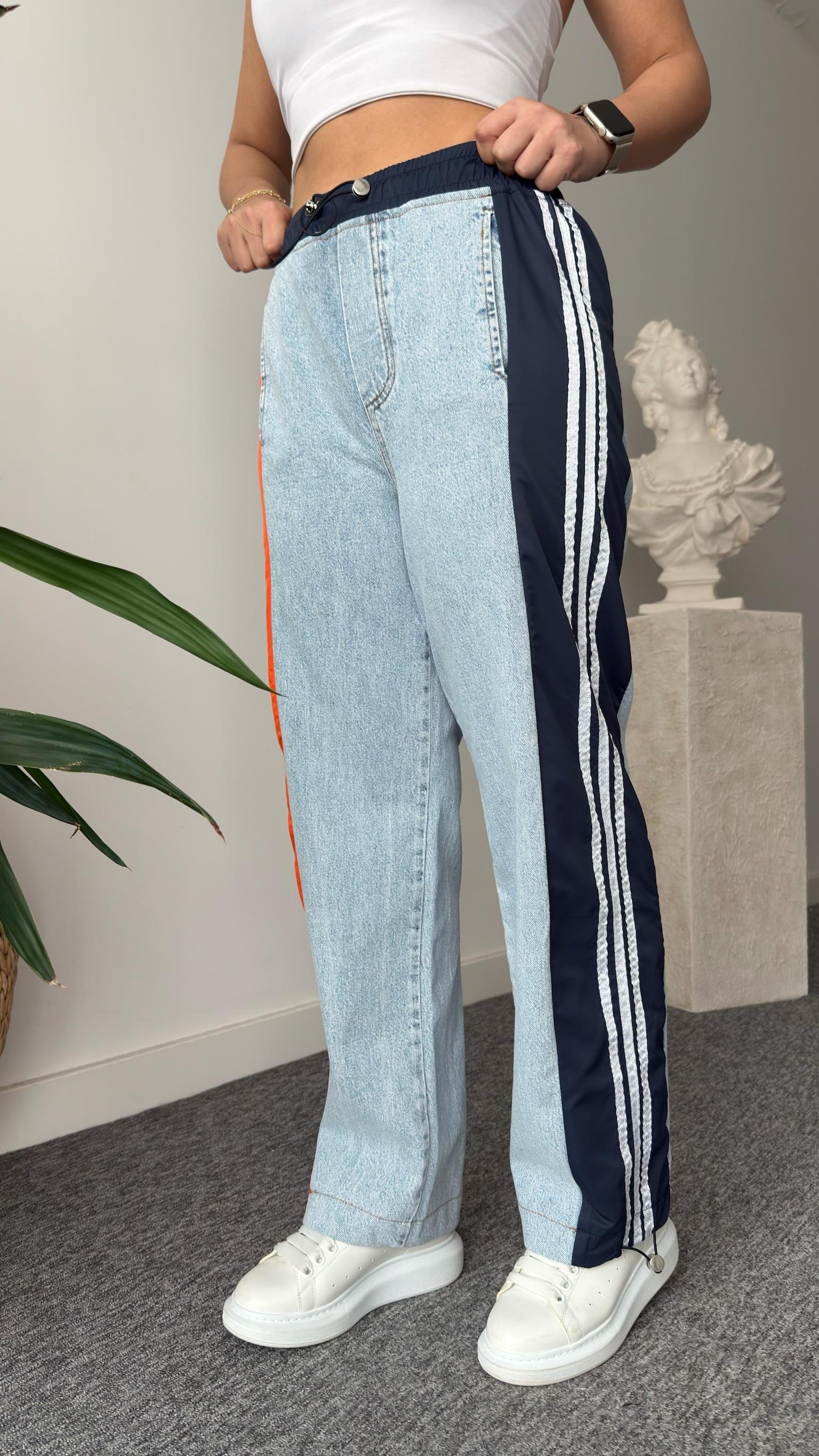 Breet Turuncu Renk Geçişli Tasarım Jean Takım