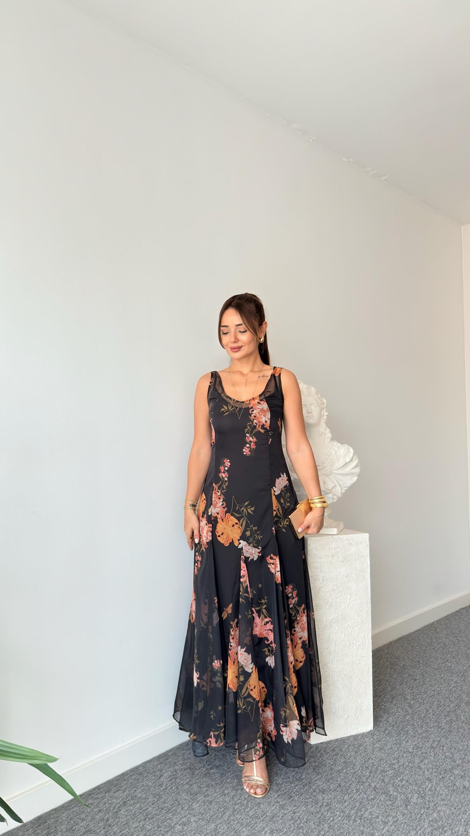 Völke Zra Model Maxi Şifon Elbise 