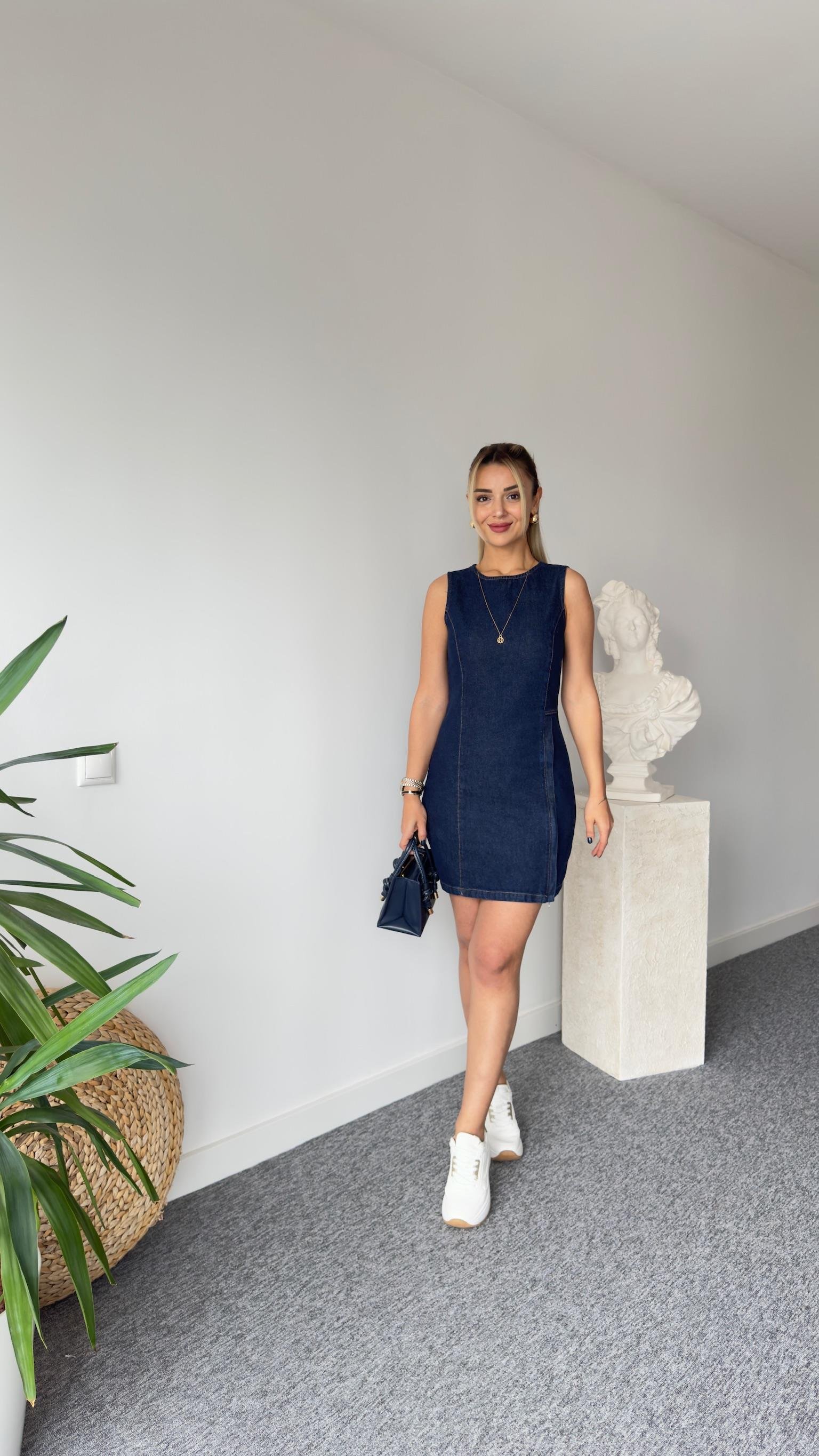 Caldo Zra Model Fermuar Detaylı Jean Elbise