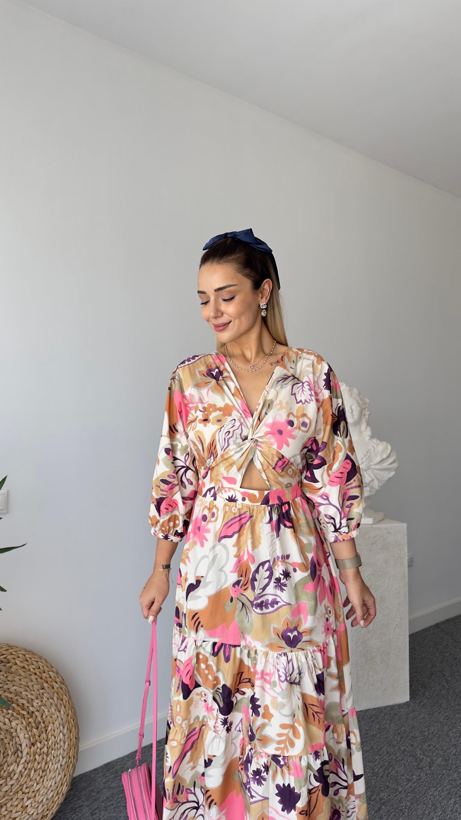 Wanda Zra Model Desenli Elbise