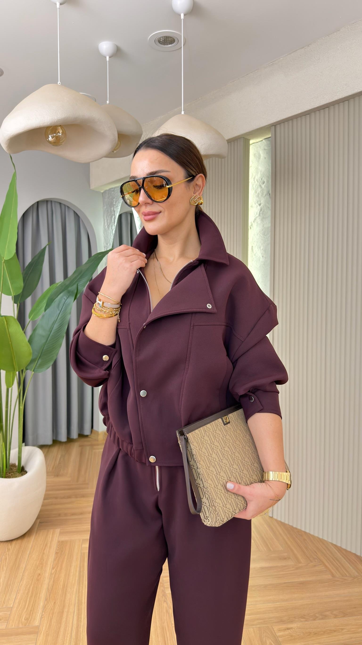 Bordo Lida Premium Astarlı Ceket Pantolon Takım