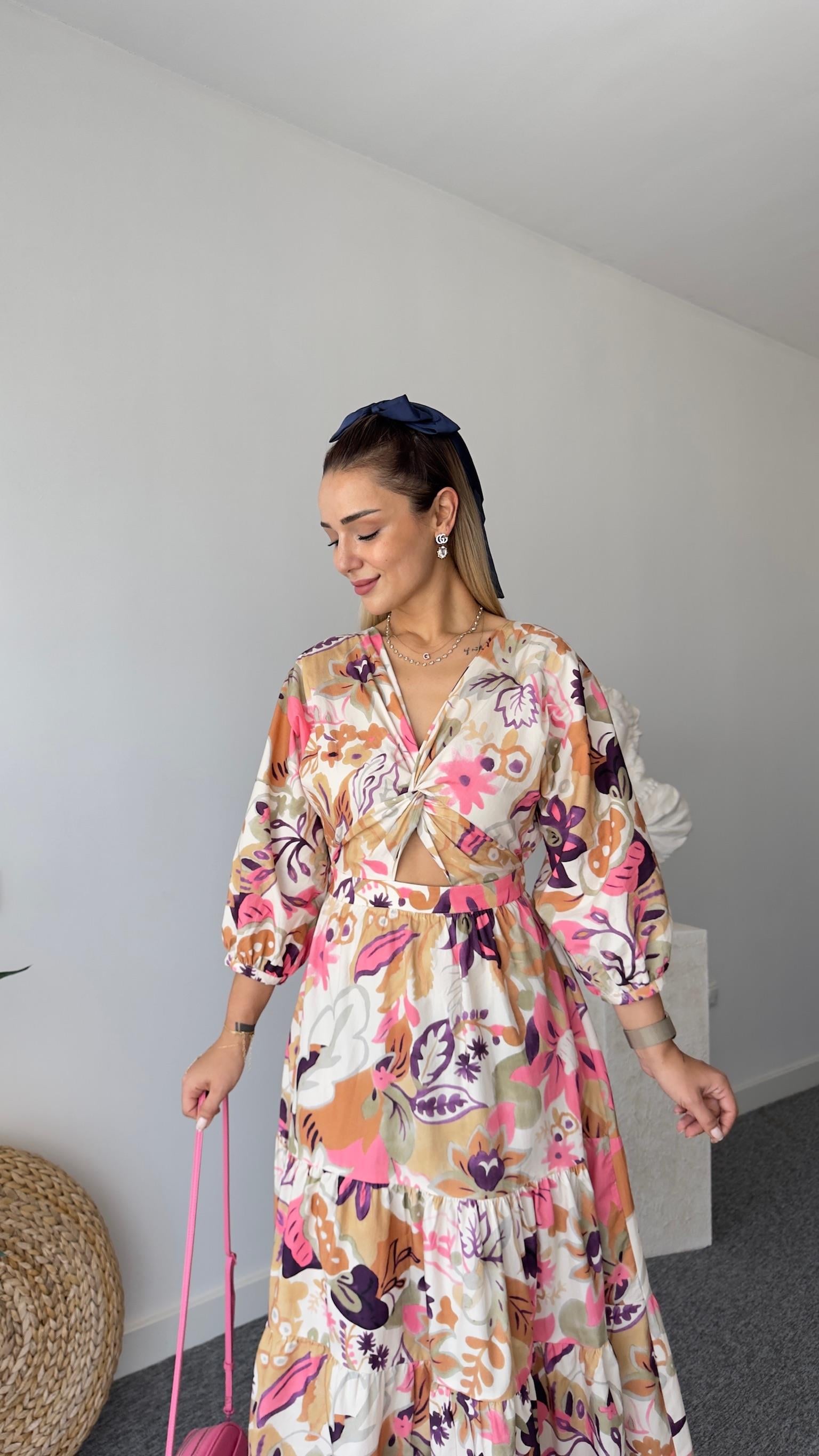 Wanda Zra Model Desenli Elbise