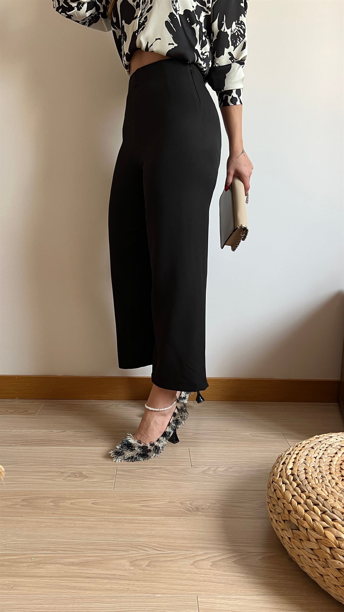 Siyah Culotte Pantolon