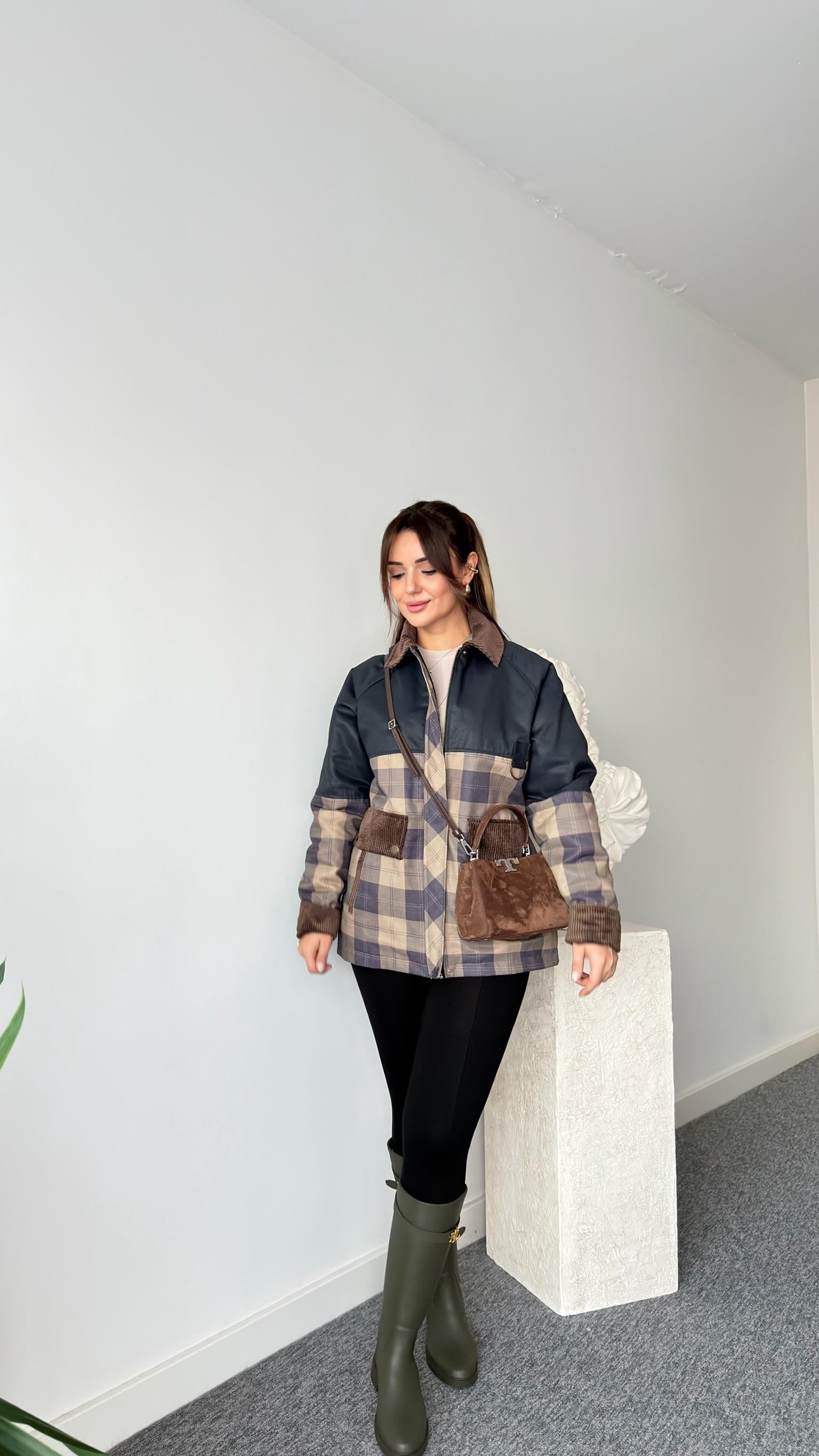 Nidda Ekoseli İçi Peluş Premium Mont