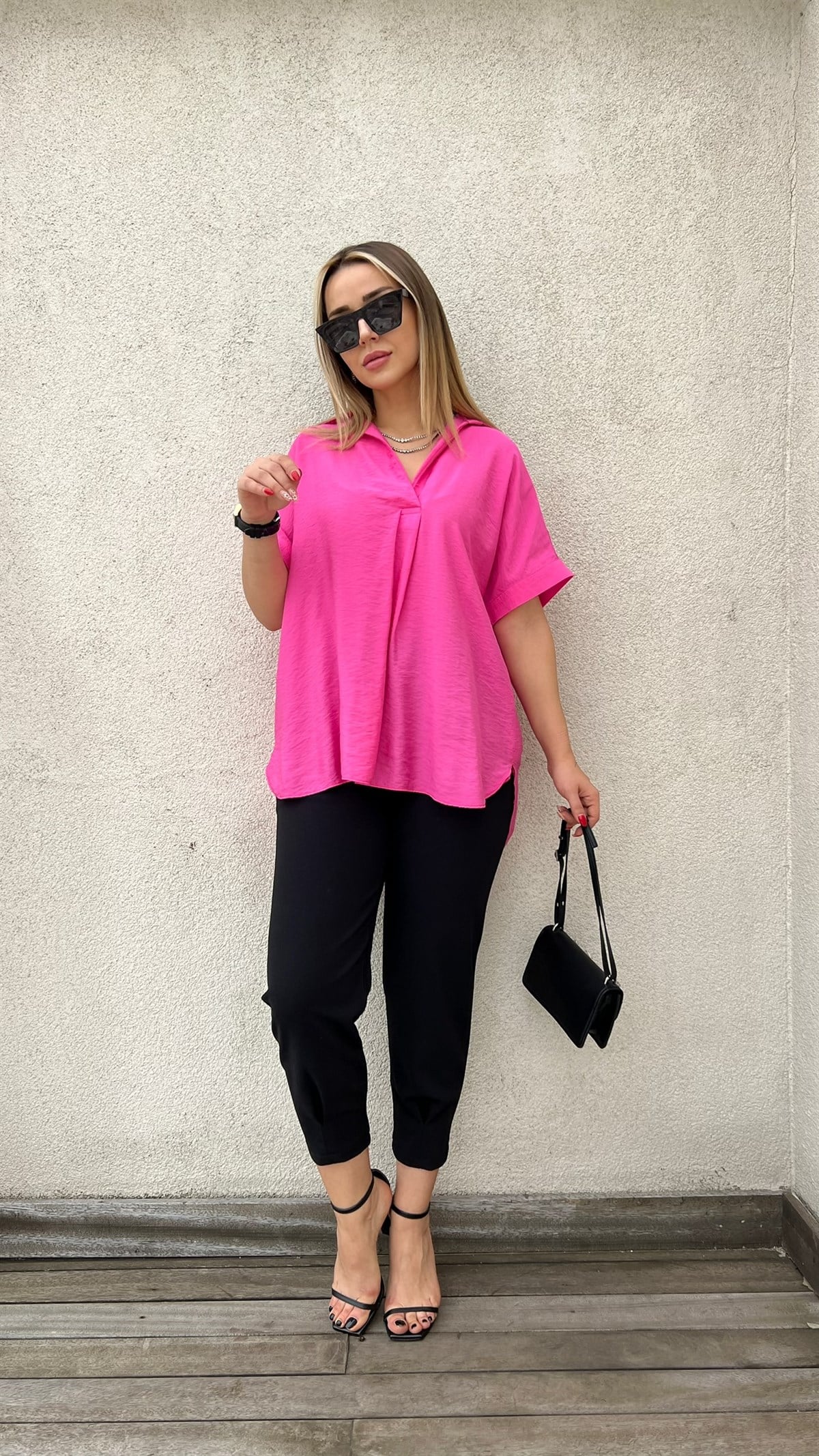 İpekyol Model Fuşya Basic Bluz